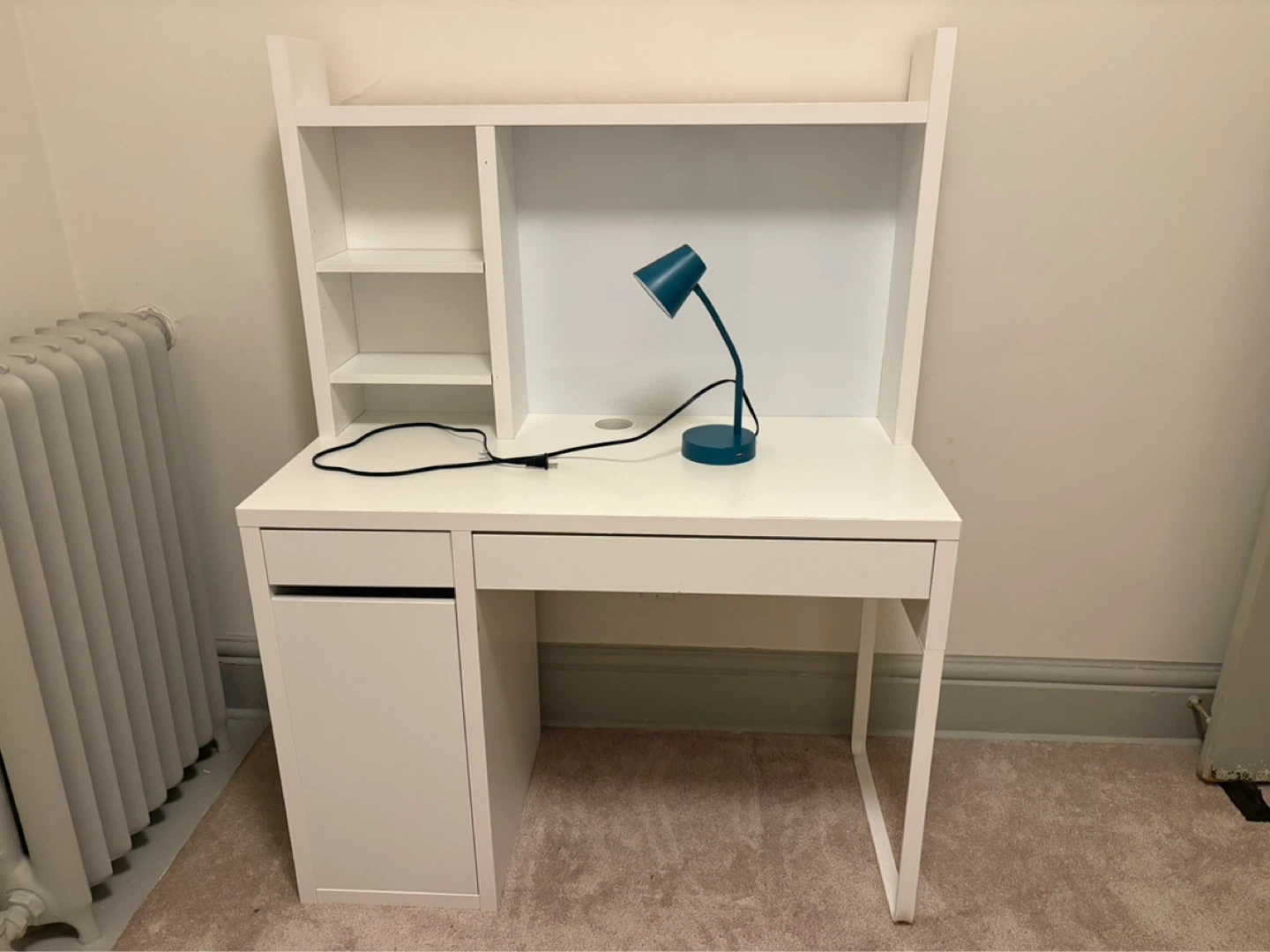Micke desk with shelves - photo 2