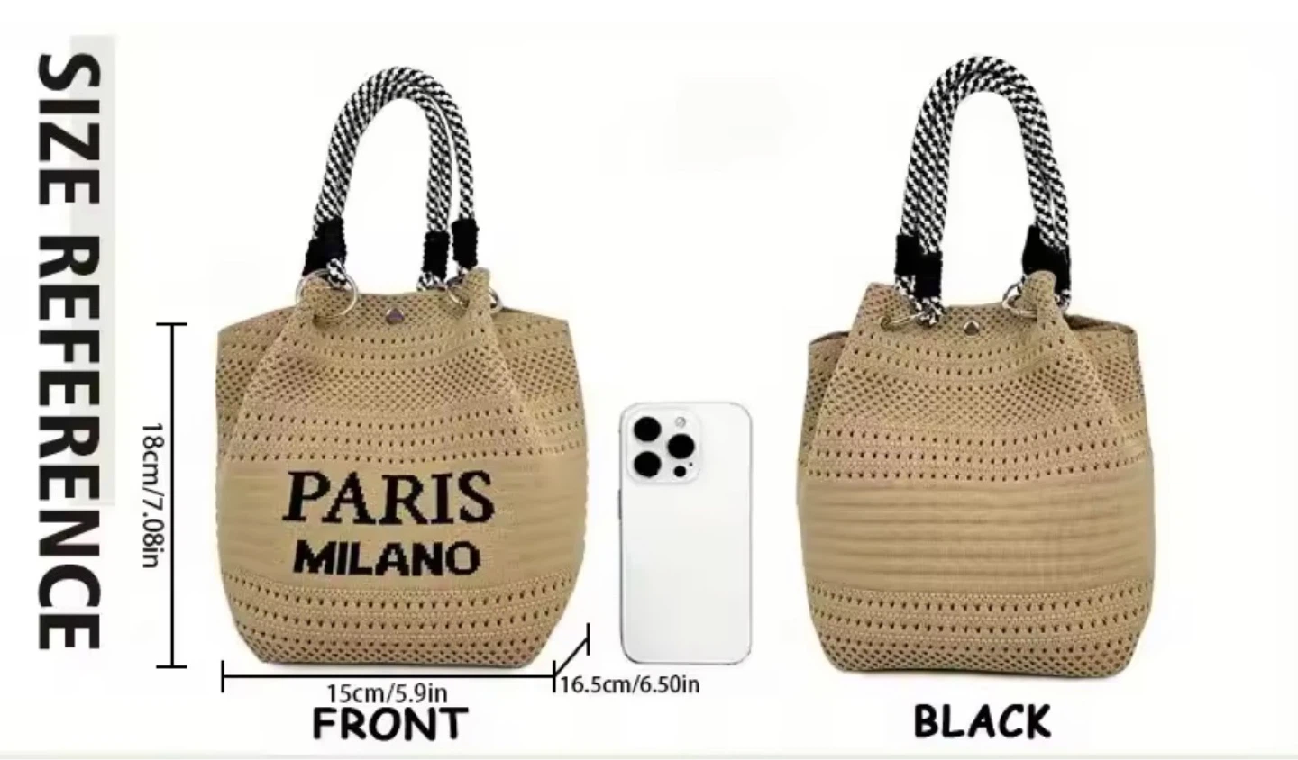 Crocheted Bucket Bag "Paris Milano" - photo 2
