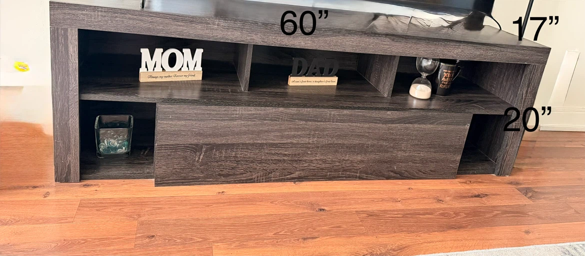 Dark Wood Entertainment Unit - 60" Long