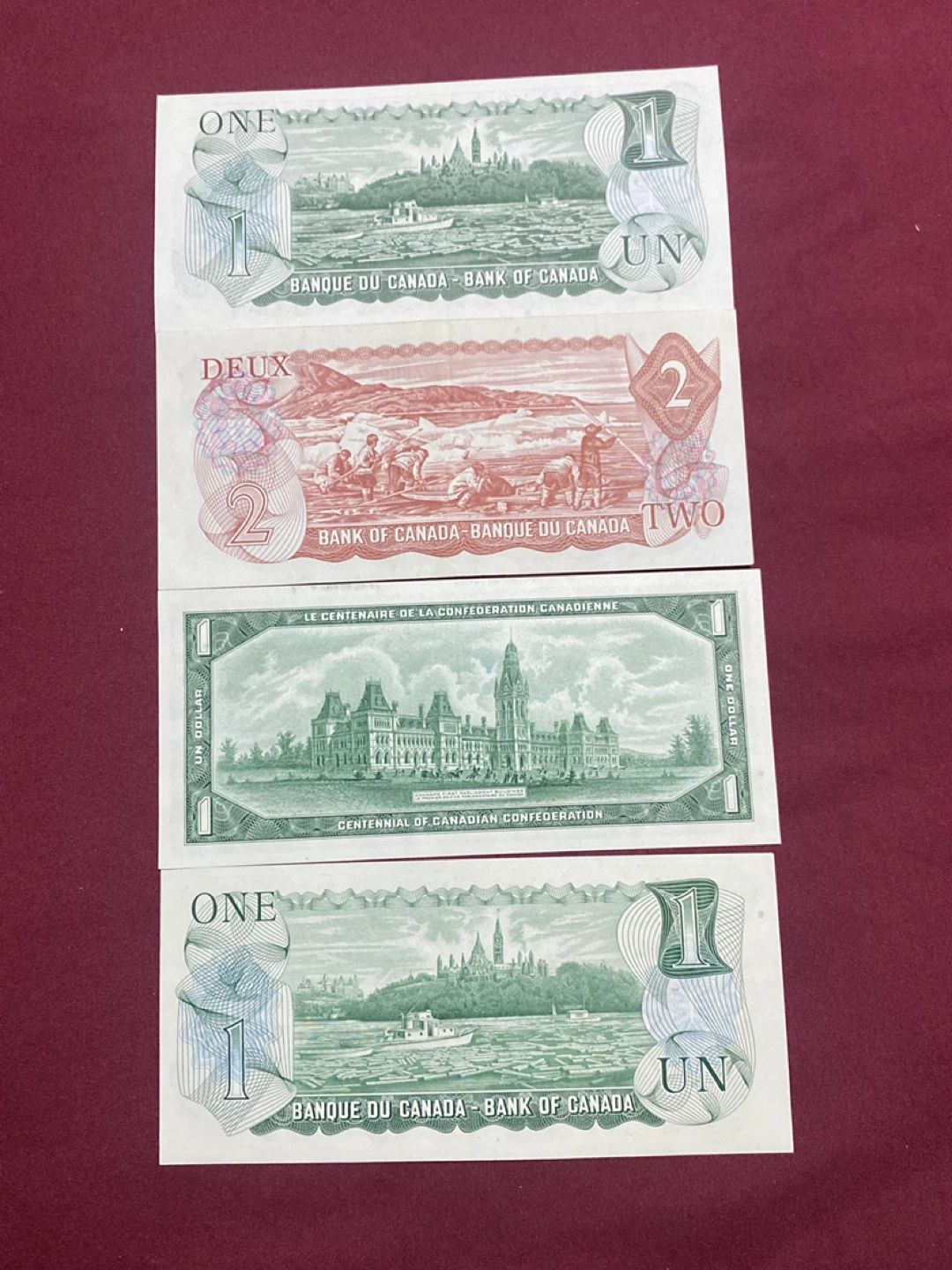 Collection of Canadian Banknotes: 1 Dollar and 2 Dollar Bills - photo 3