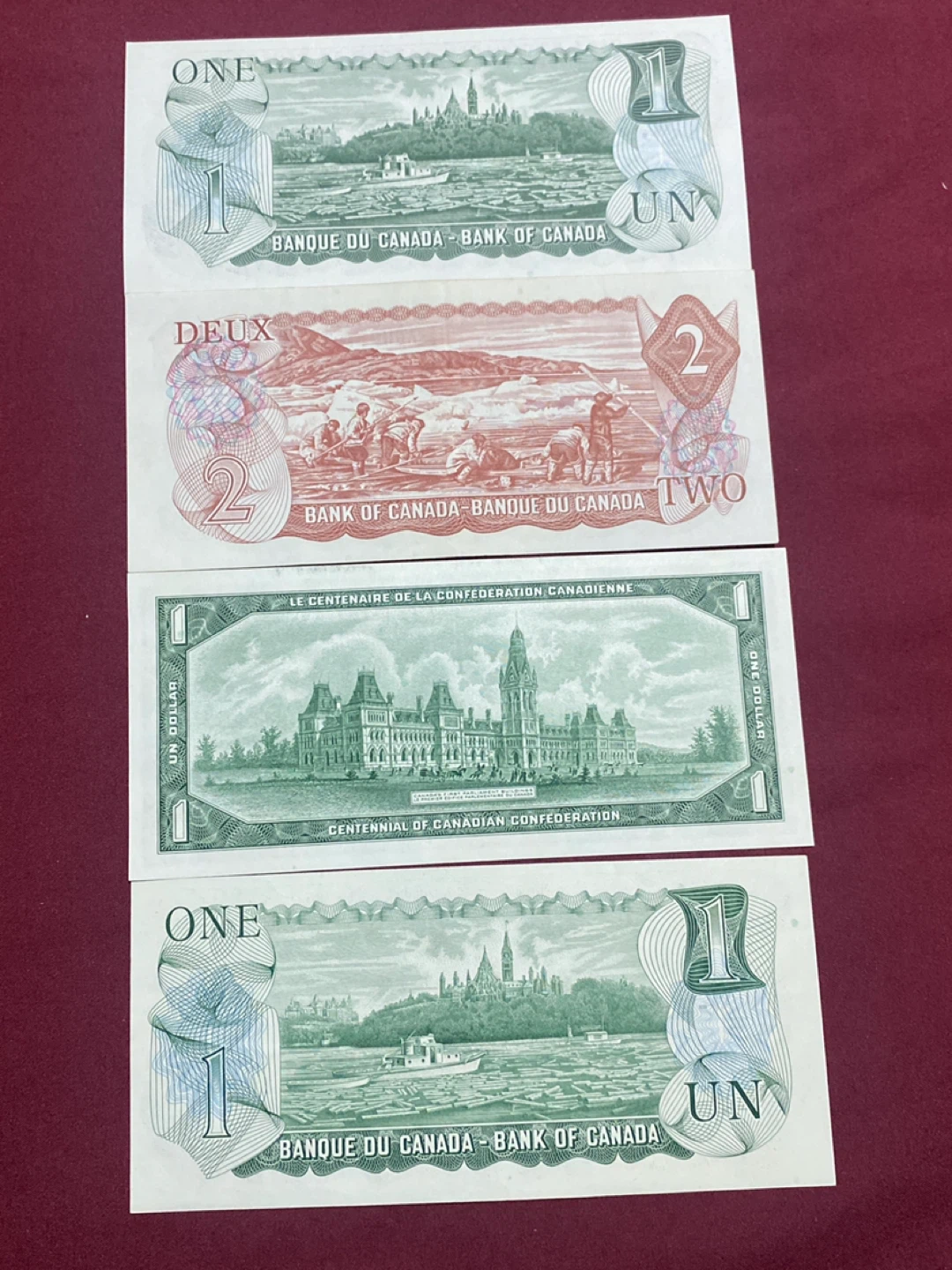 Collection of Canadian Banknotes: 1 Dollar and 2 Dollar Bills - photo 4