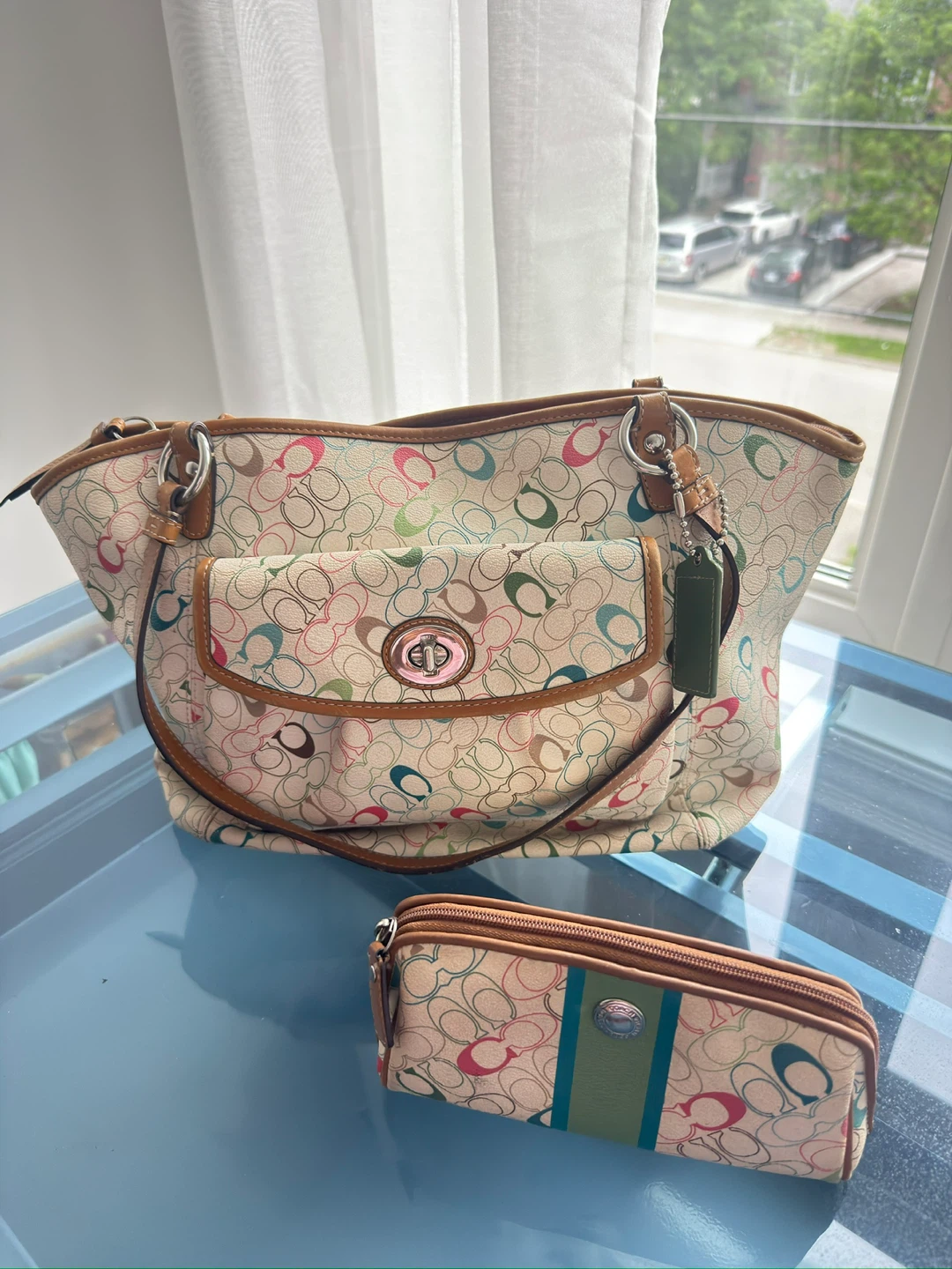 Limited edition Coach Tote Bag with Matching Wristlet