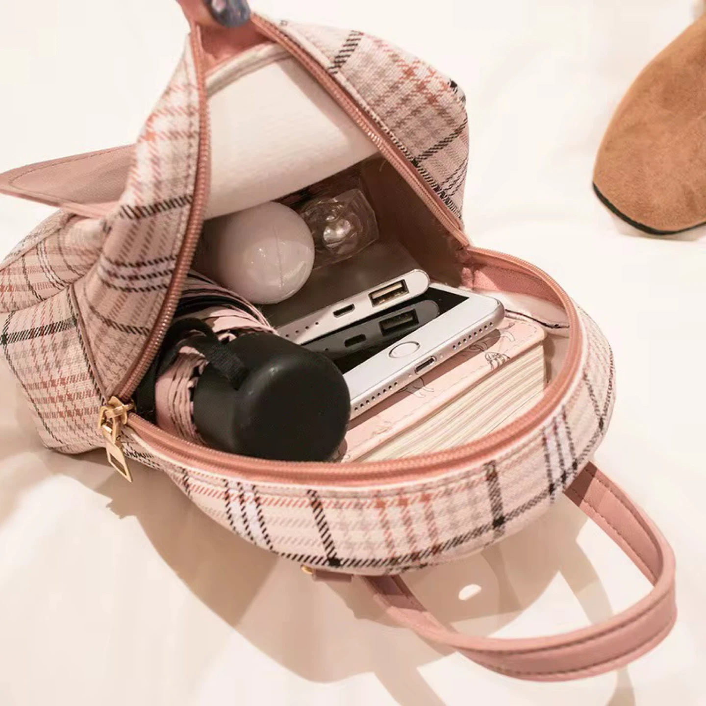 Plaid Mini Backpack - photo 3