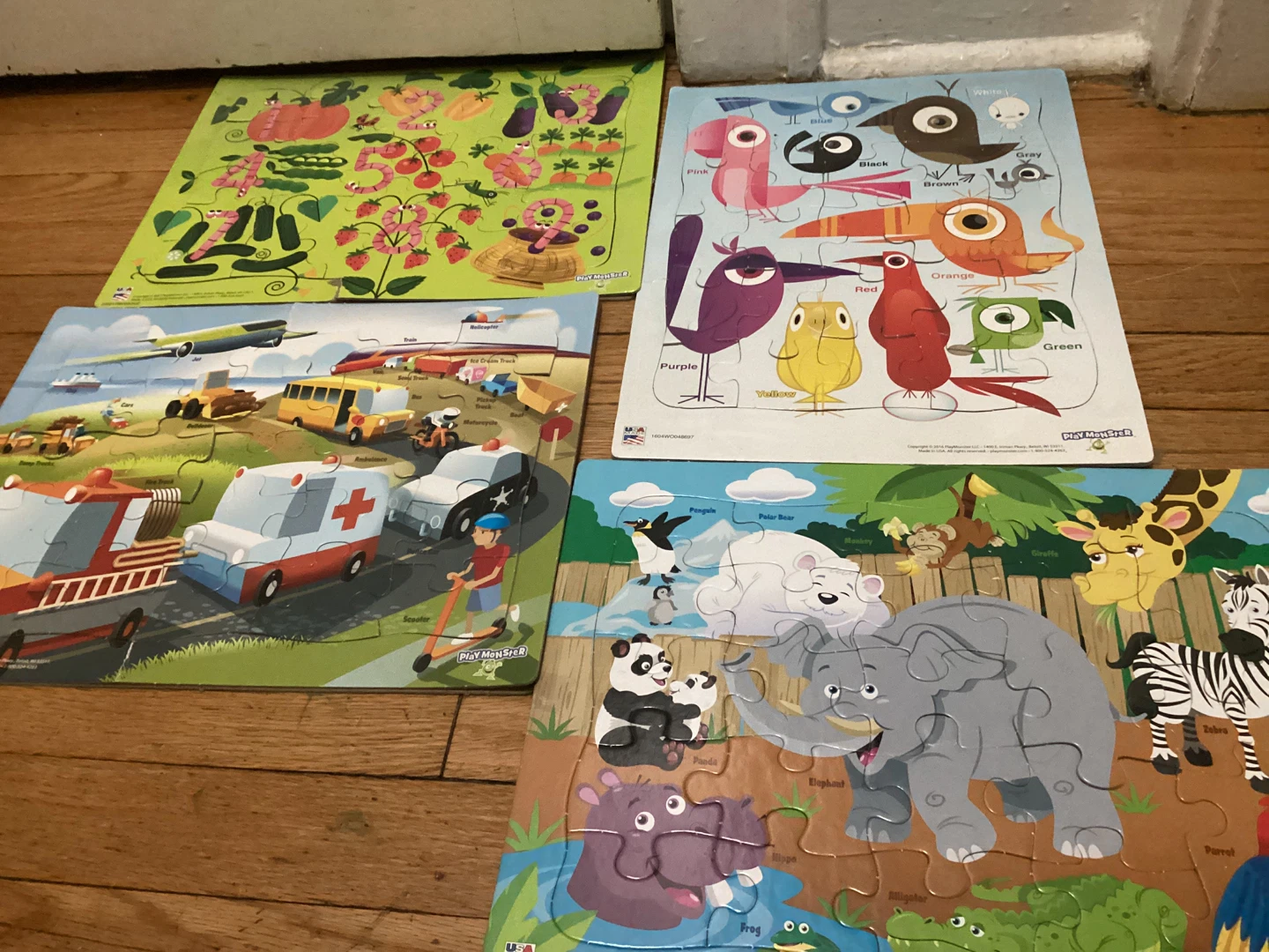 ⚽️PlayMonster Puzzles - Animals, Vehicles, and More (Set of 4)