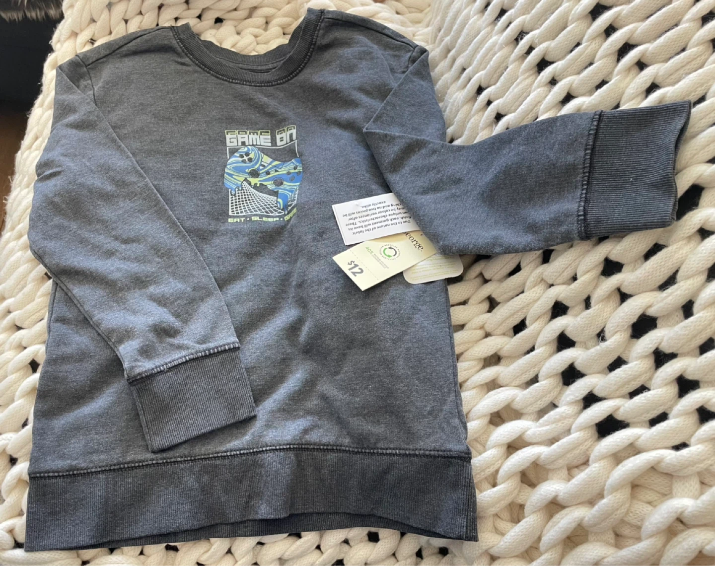 ⚽️ NWT George Gamer Crewneck Top (7-8)