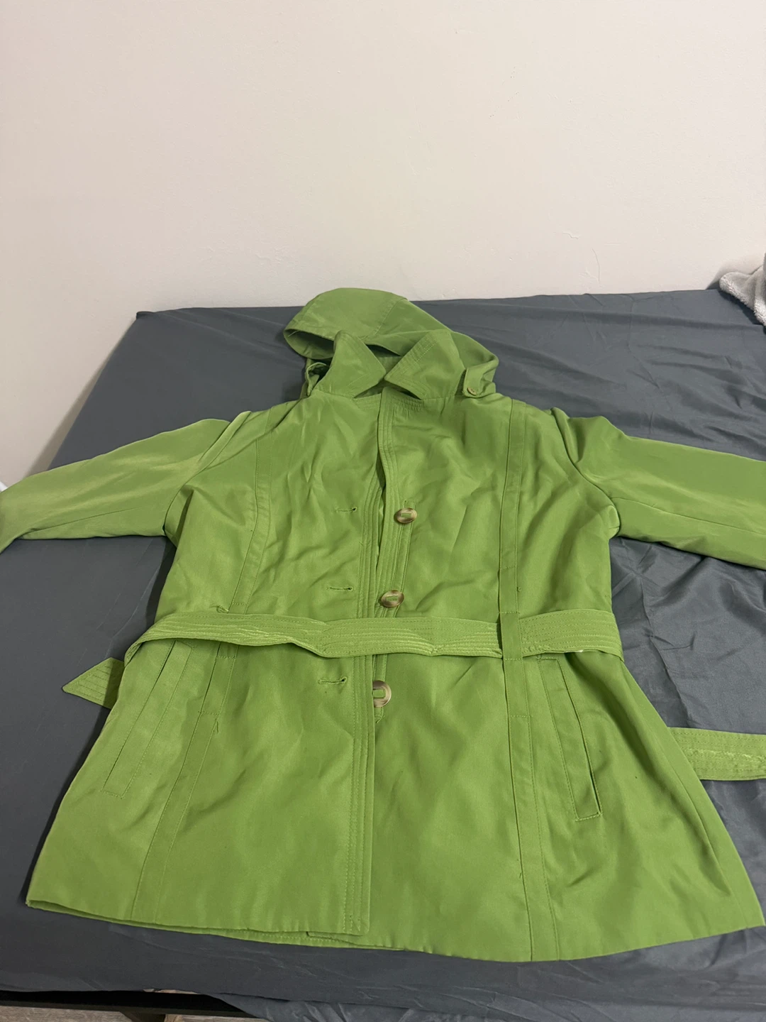 Green rainy jacket