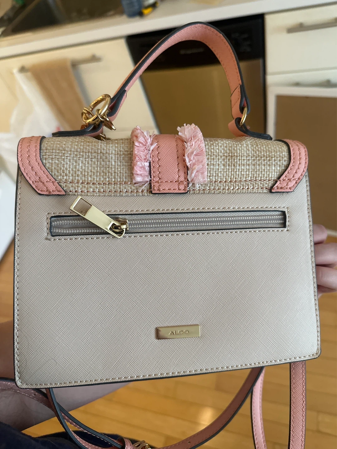 ALDO Straw Handbag with Floral Embroidery - photo 4