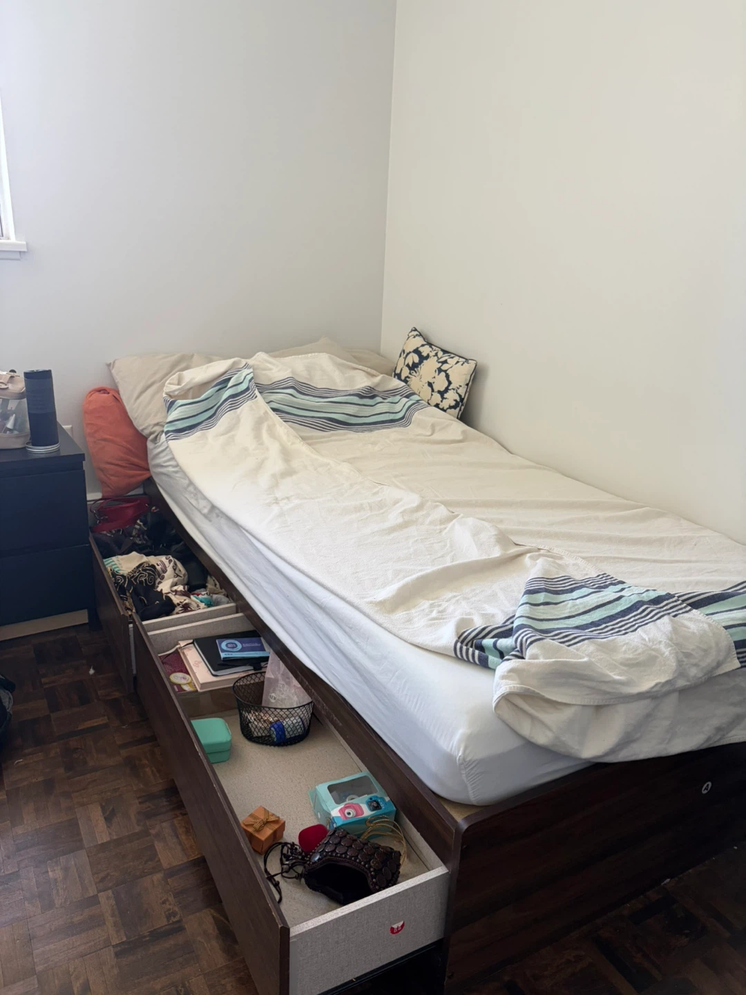 Twin Bed with storage and mattress - Moving Sale - photo 5
