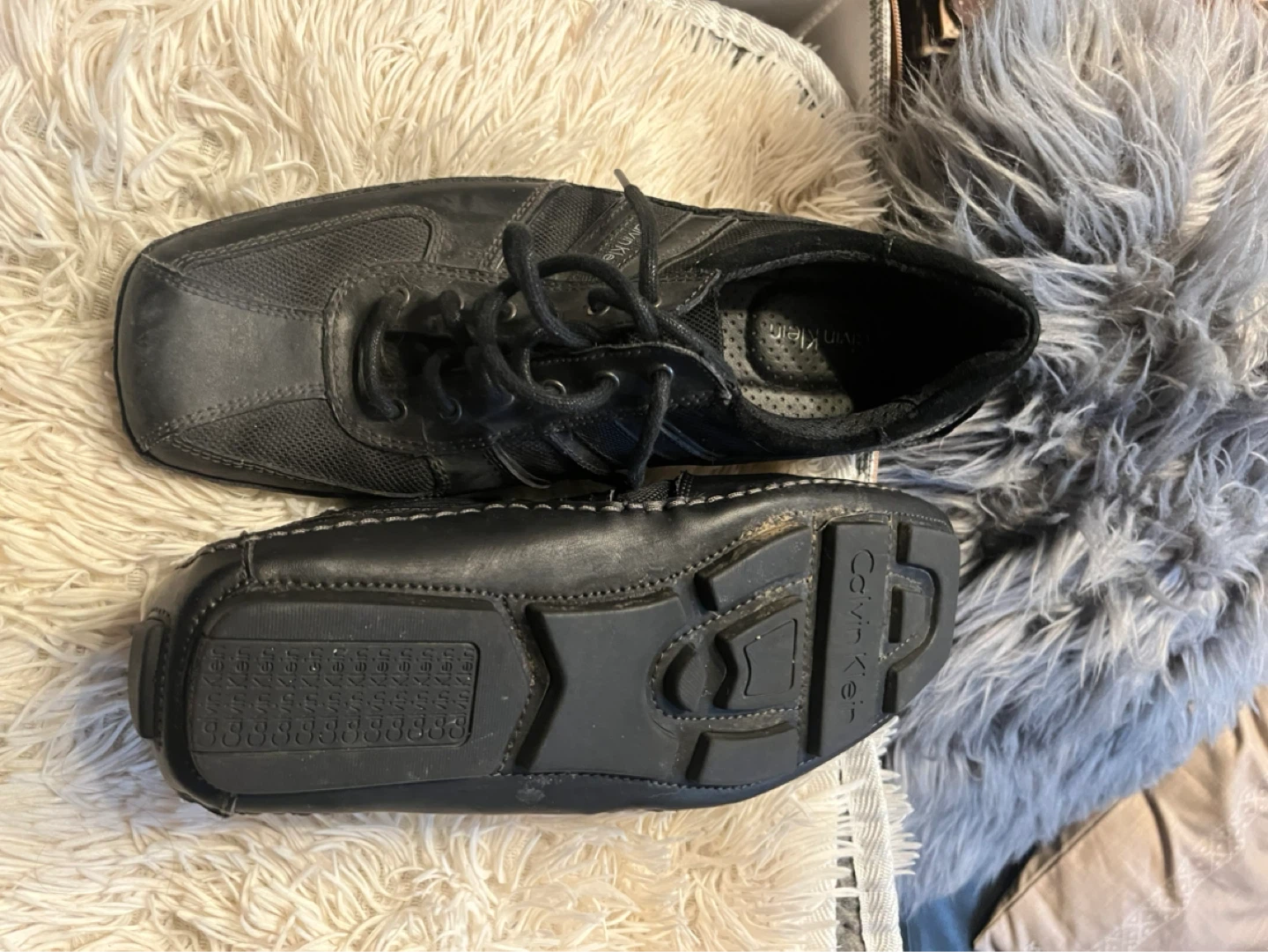 Calvin Klein Men's Black Leather Shoes
