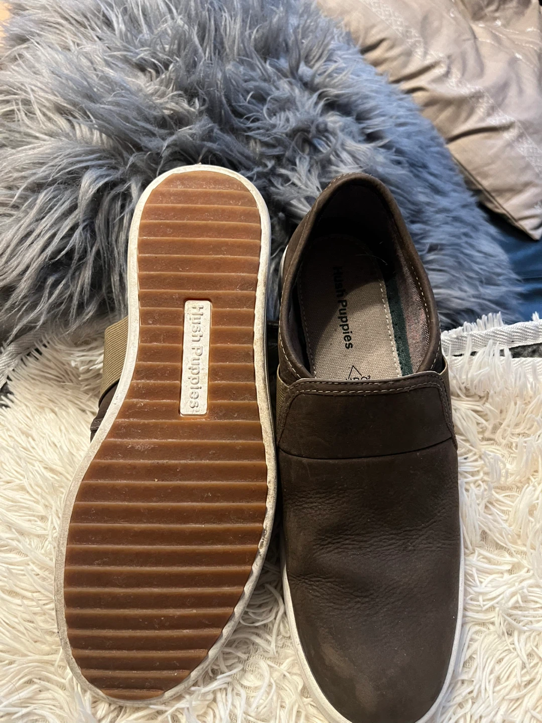 Hush Puppies Brown Slip-On Shoes Size 9