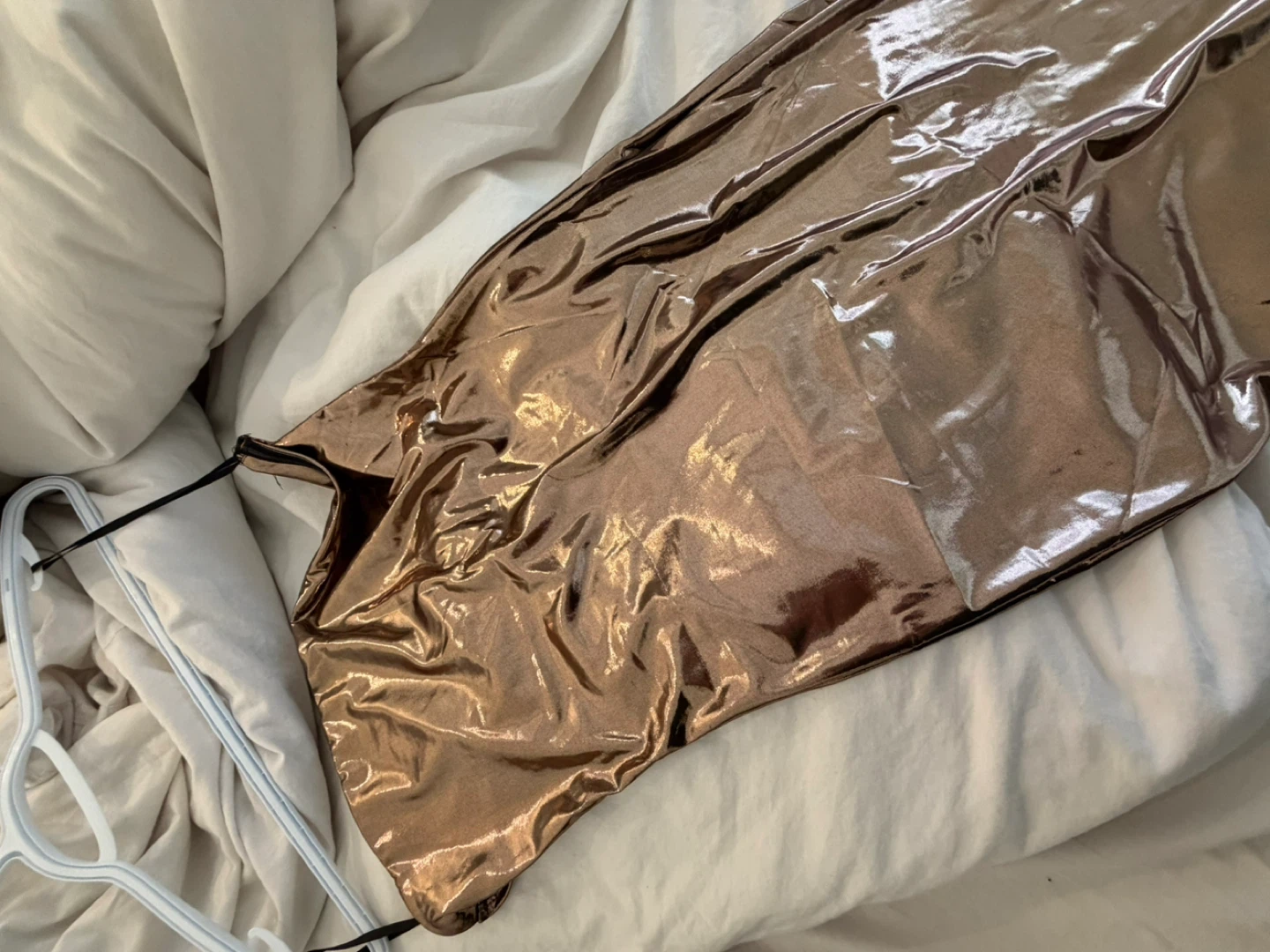 Metallic Gold Strapless Midi Dress - photo 2