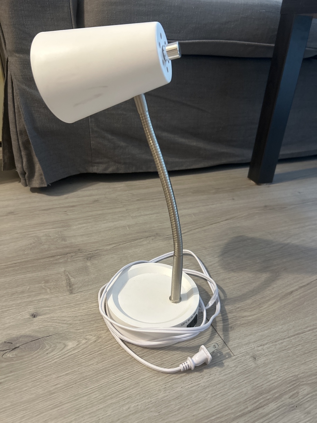 White Adjustable Gooseneck Desk Lamp