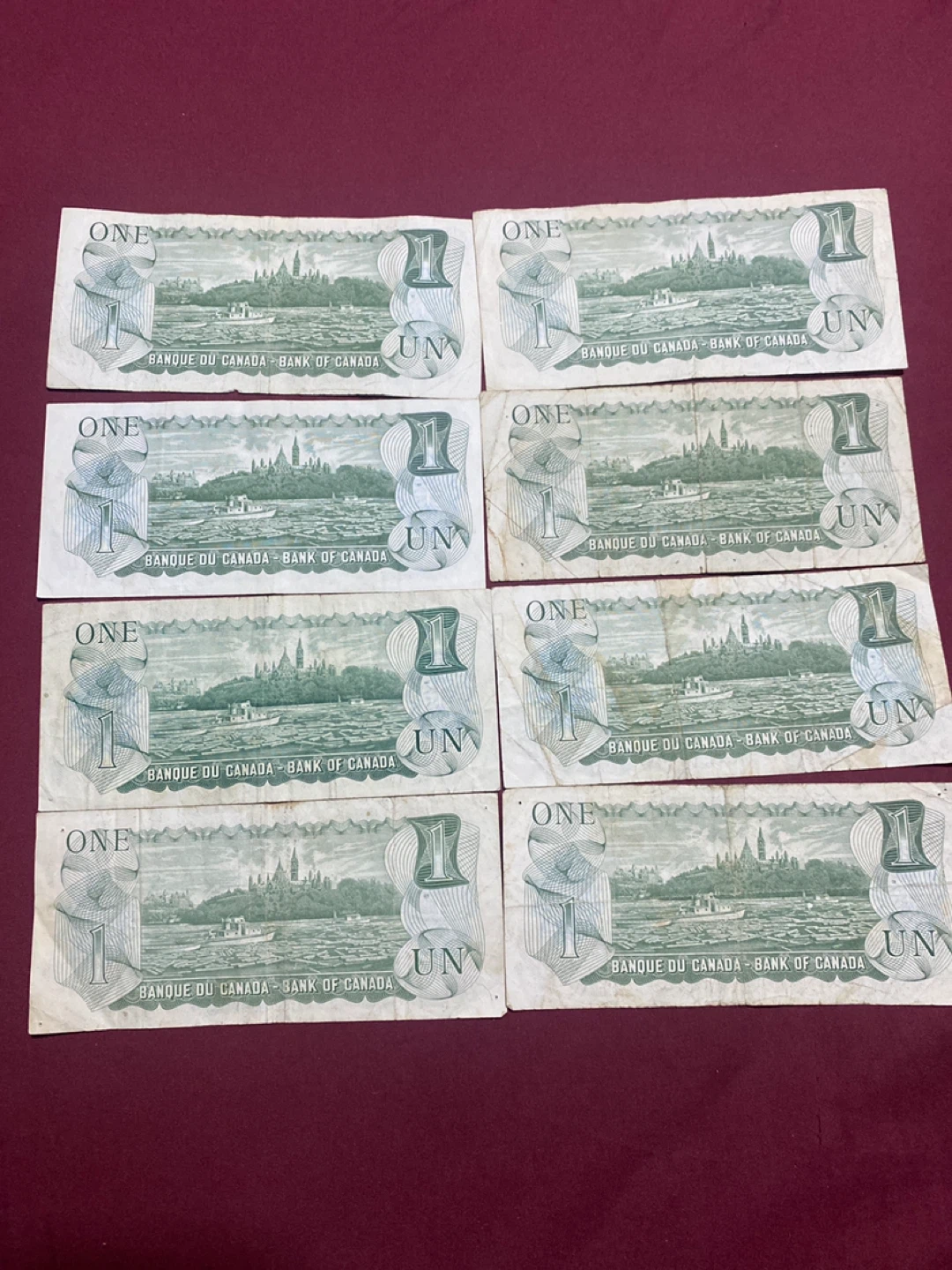 Canada 1 Dollar Bills (Lot of 8 - photo 2