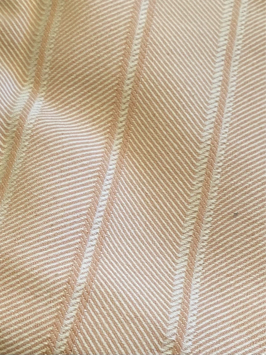 Pink & White Striped Cotton Throw Blanket - photo 3