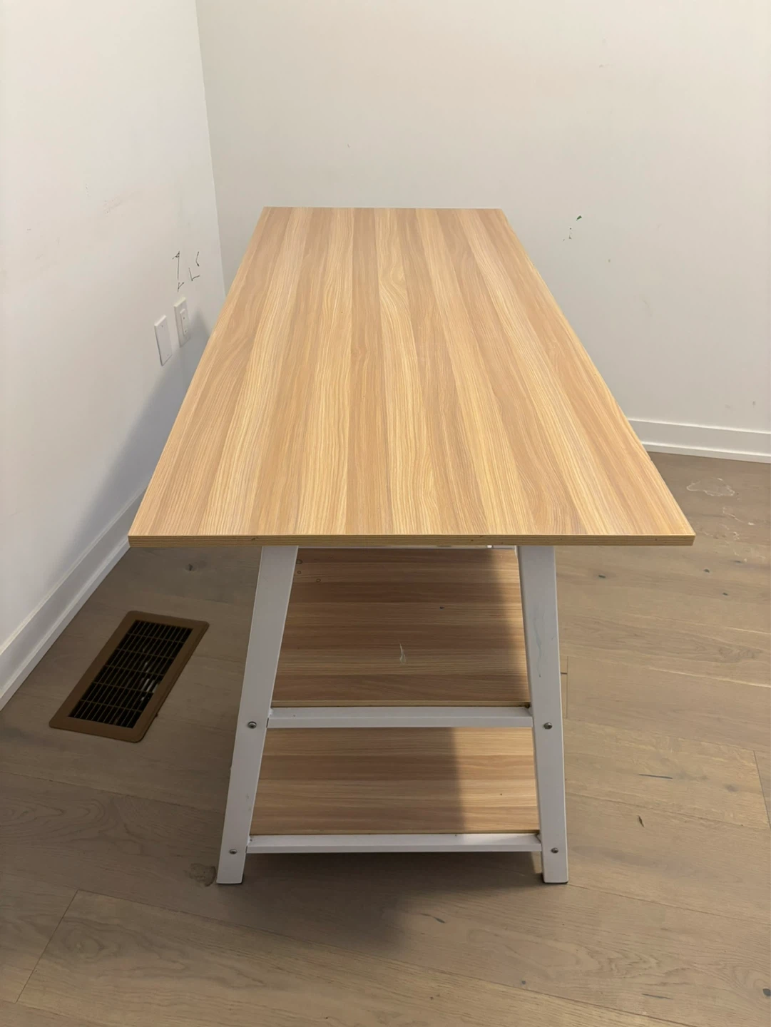 SDHYL Computer Desk with Storage Shelves - 55" Millennium Oak - photo 3
