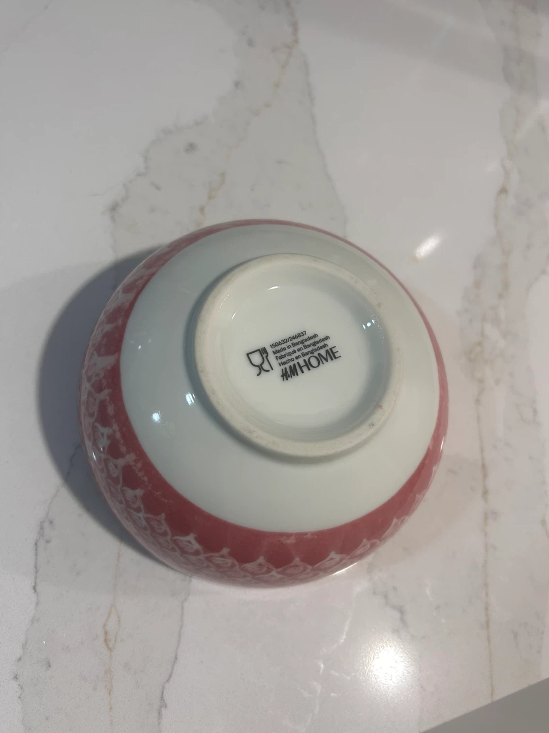Pink and white bowl - photo 3