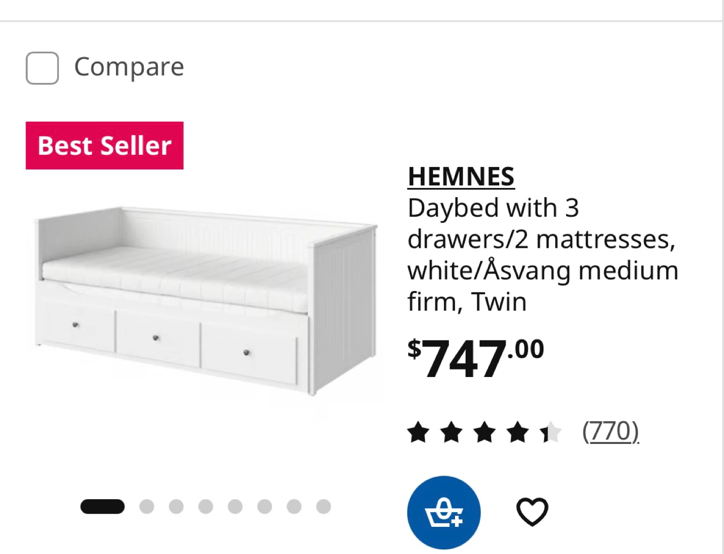 IKEA HEMNES Daybed with 3 Drawers