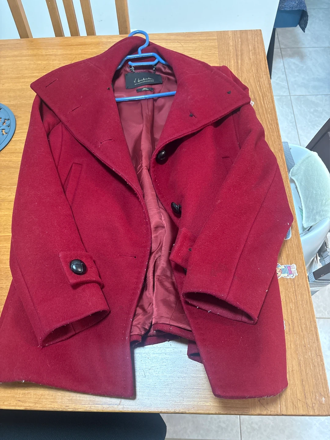 f.babaton Red Wool & Cashmere Coat