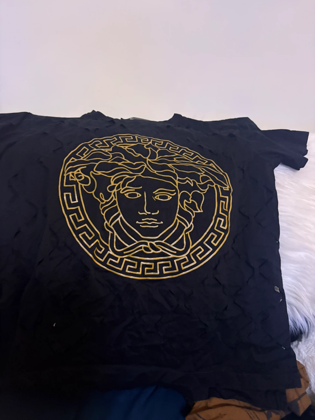 Versace Tribute Black T-Shirt with Medusa Logo