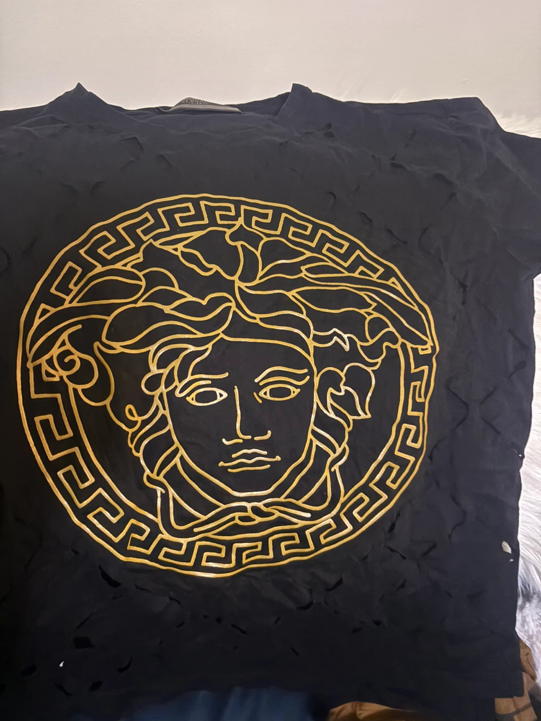 Versace Tribute Black T-Shirt with Medusa Logo - photo 3
