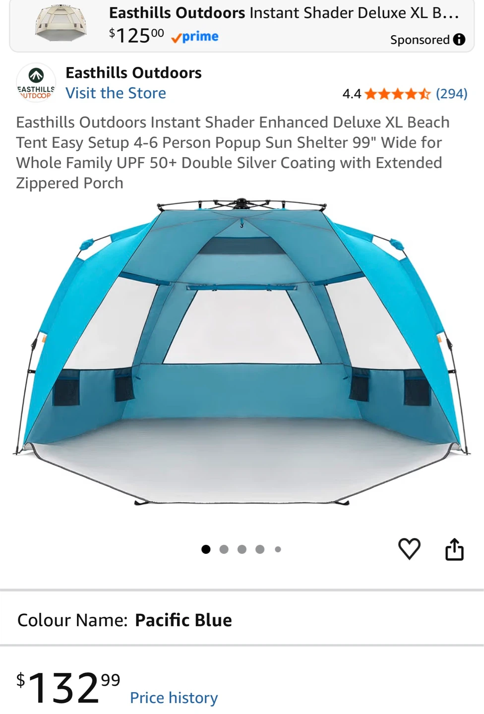 Easthills Outdoors Instant Shader Deluxe XL Beach Tent - photo 5