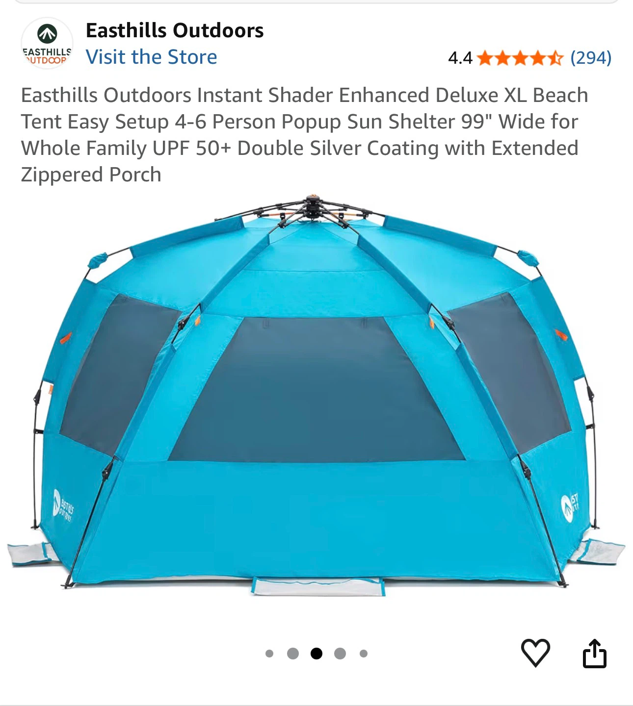 Easthills Outdoors Instant Shader Deluxe XL Beach Tent - photo 4
