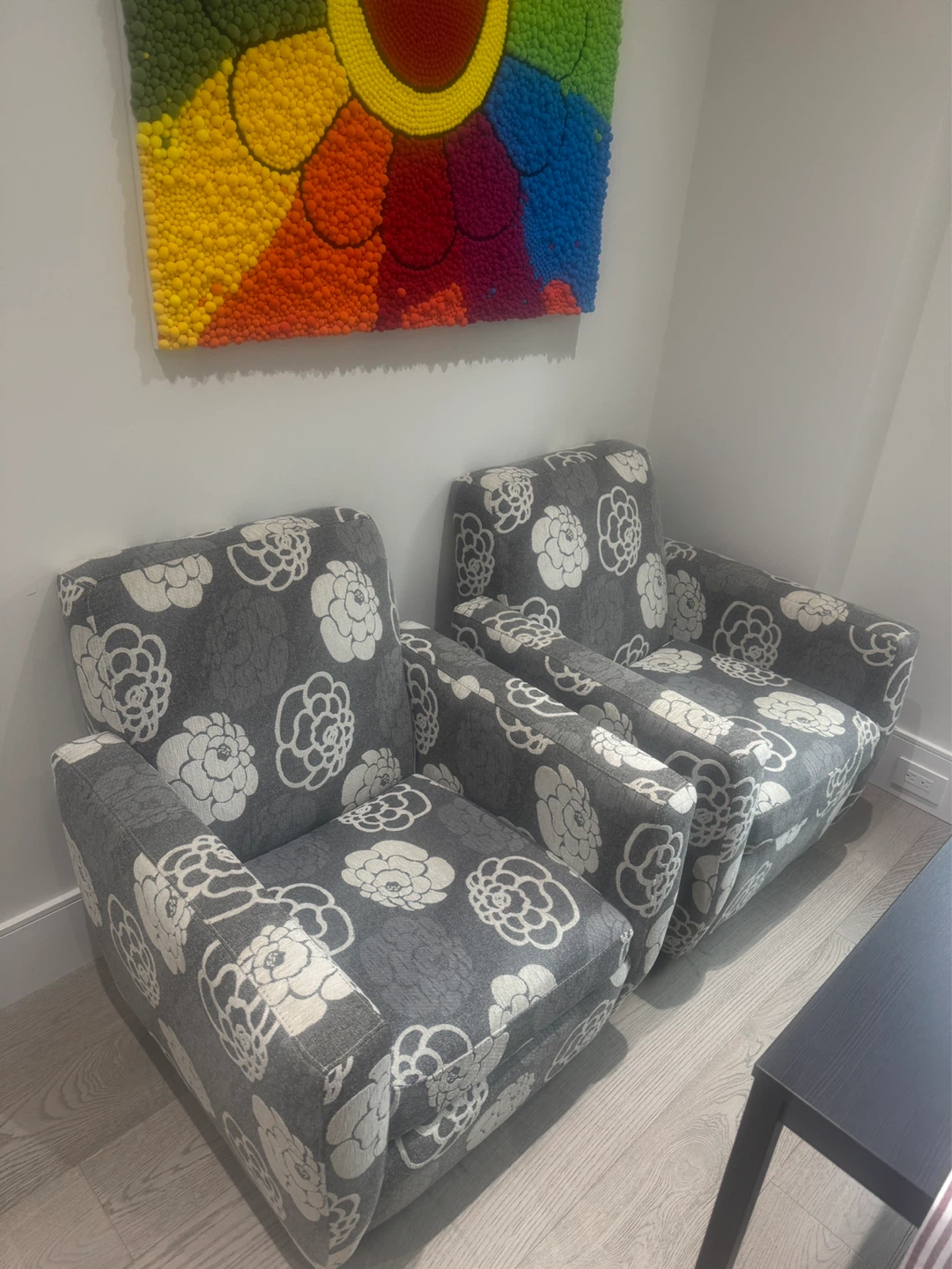 Pair of 360° Swivel Accent Chairs