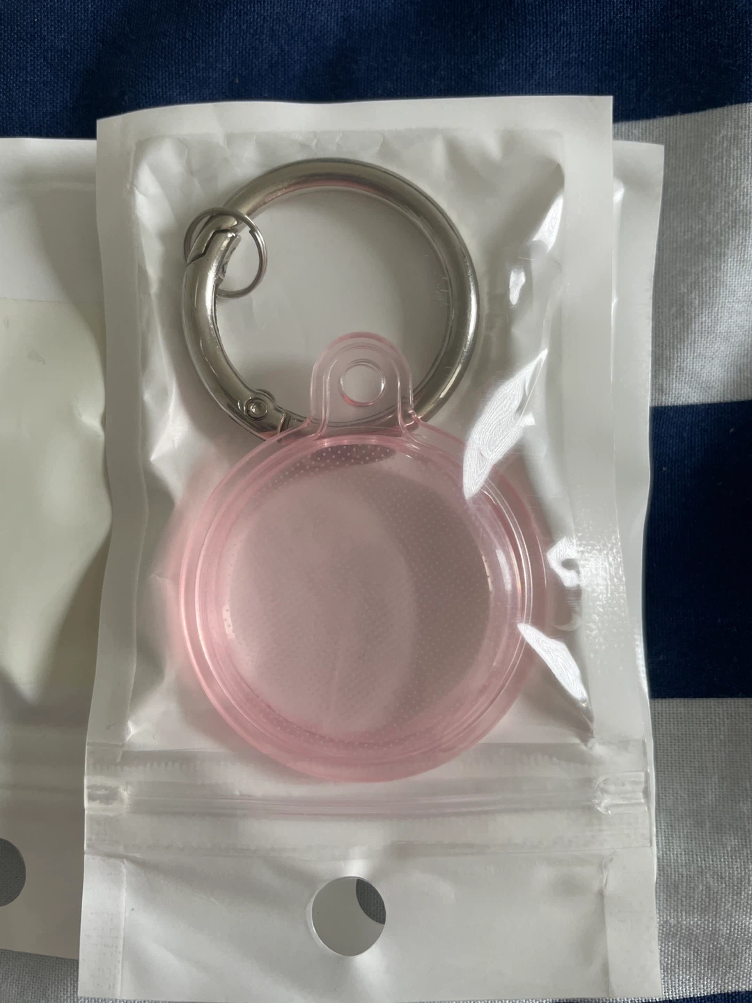 ⚽️ Pink AirTag Case with Keychain