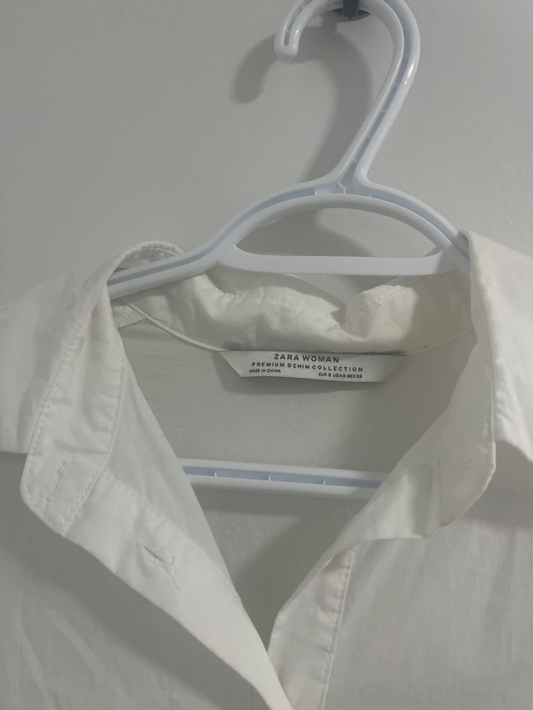 ZARA Woman White Button-Up High-Low Shirt - photo 2