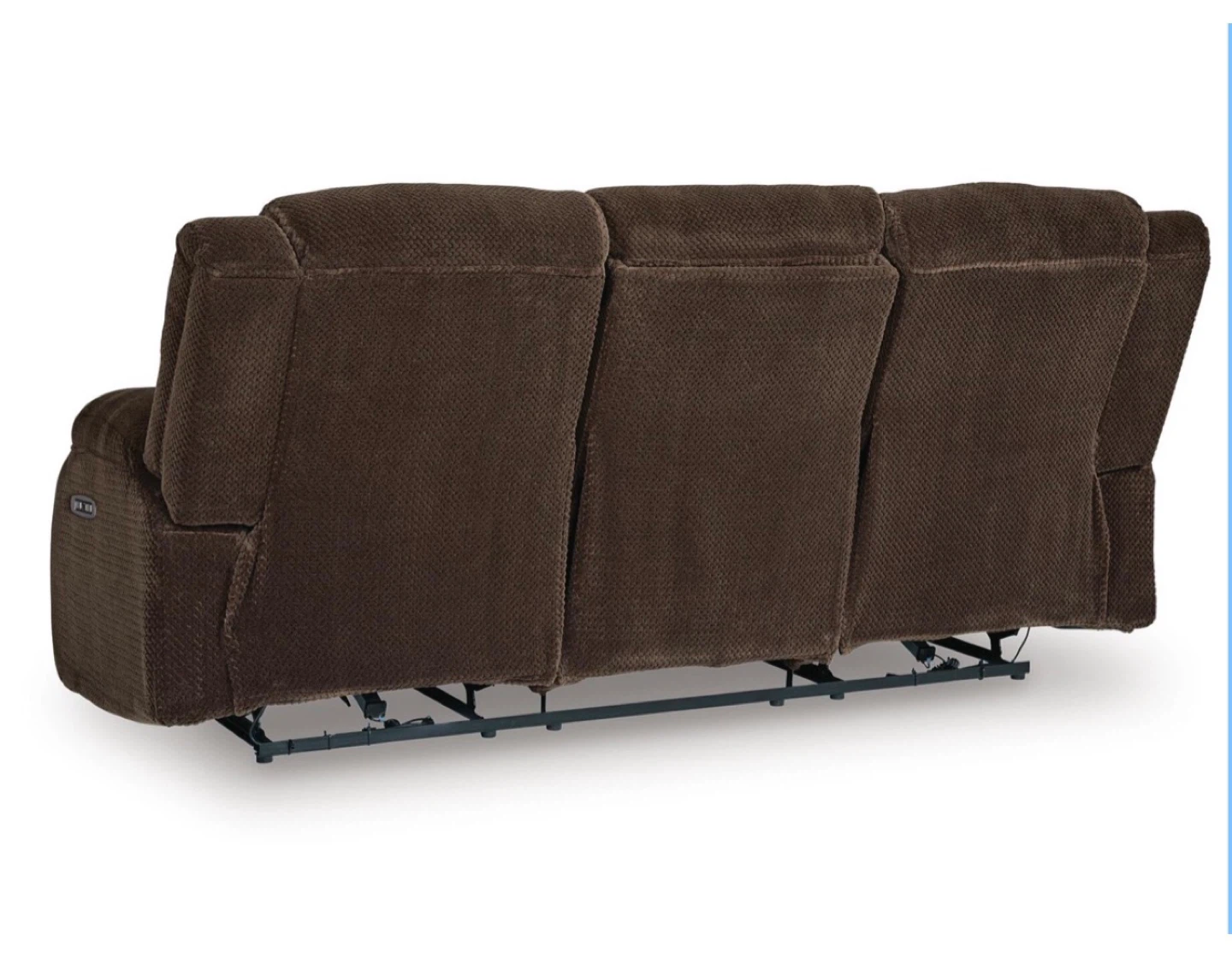 Ashley Reclining Sofa - Brown Fabric - photo 2
