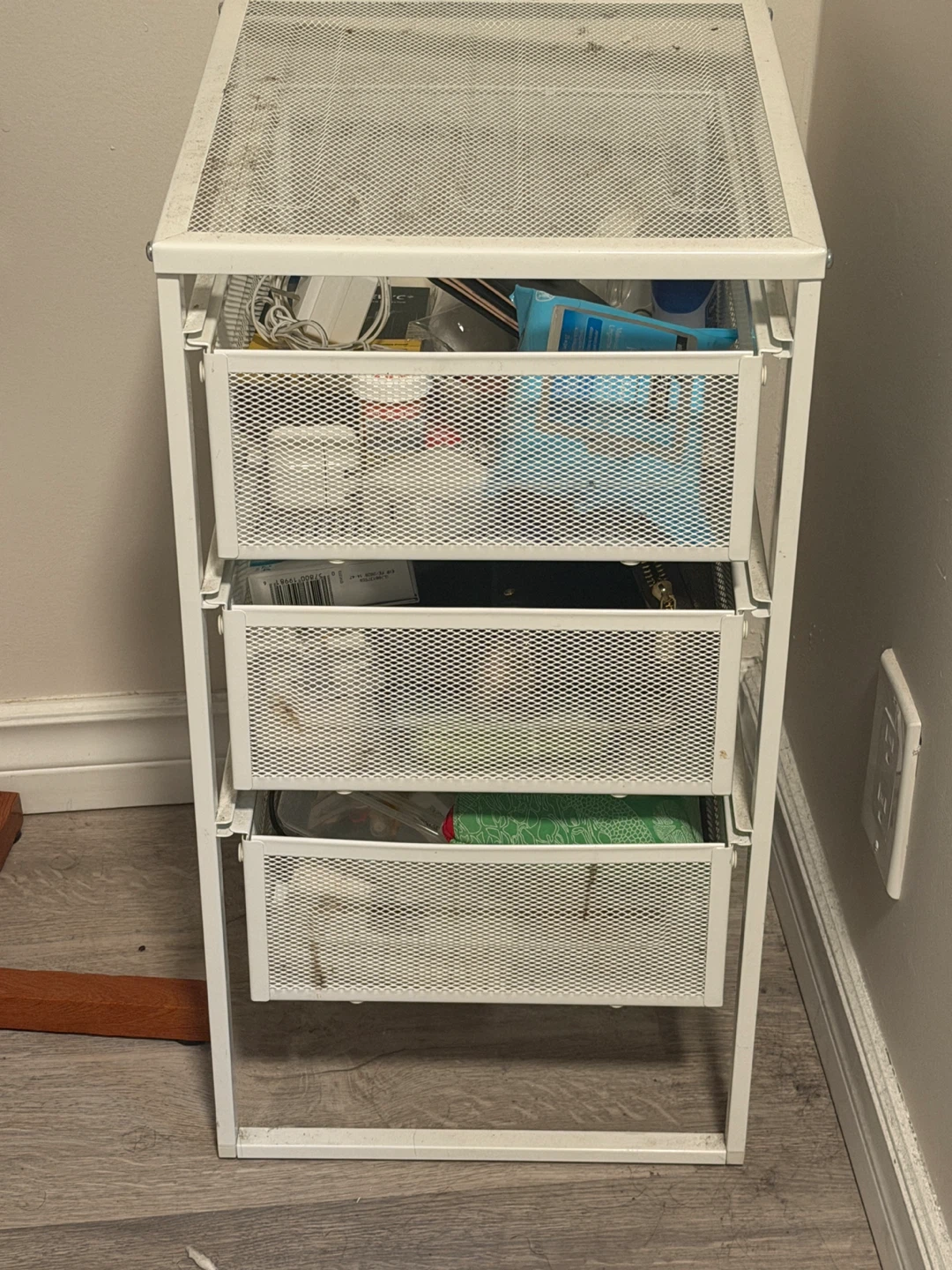 White 3-Drawer Storage Cart - photo 2
