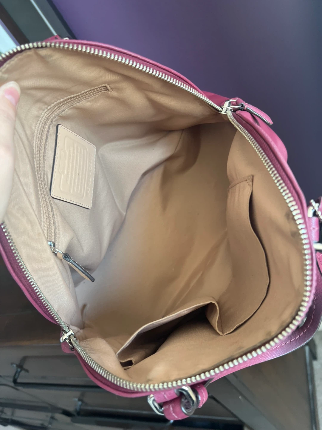 Coach Burgundy Leather Handbag - photo 4