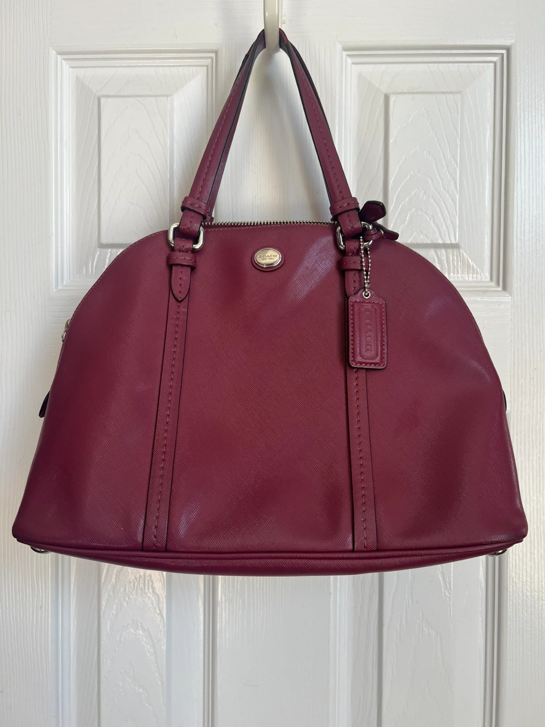 Coach Burgundy Leather Handbag