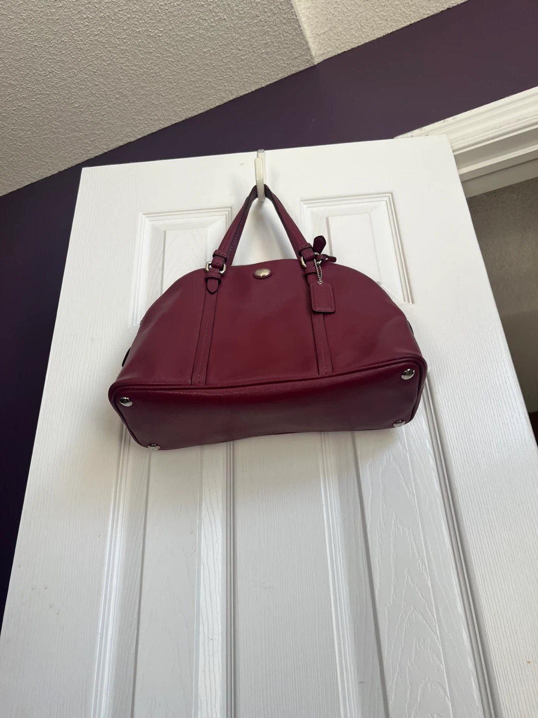 Coach Burgundy Leather Handbag - photo 2