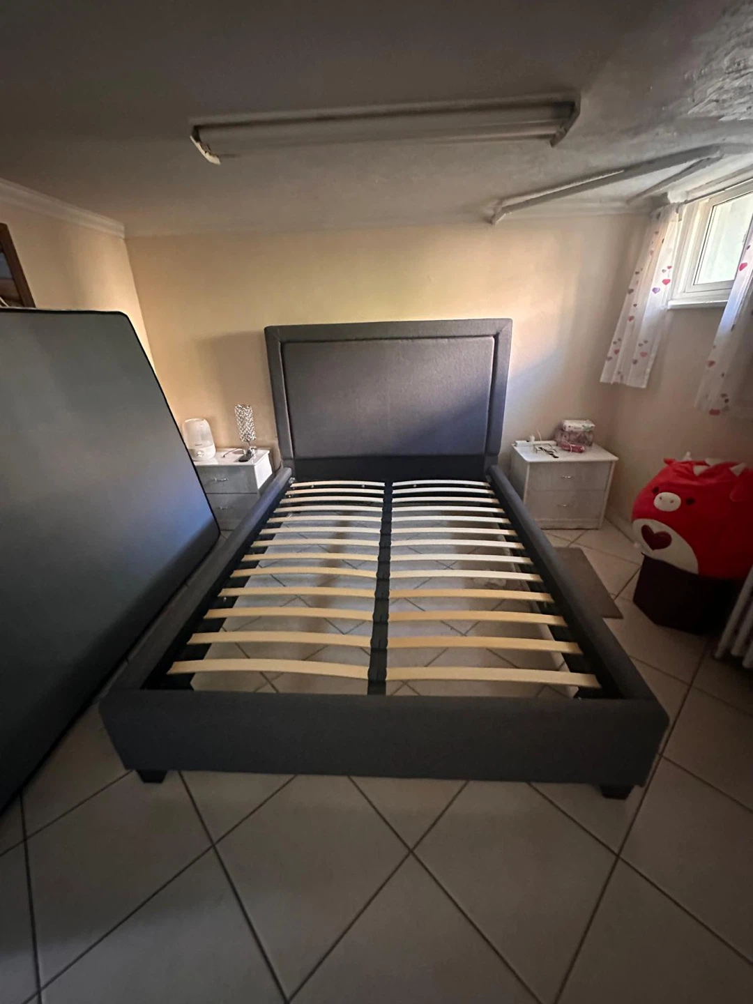 Dark Grey Upholstered Bed Frame - photo 2