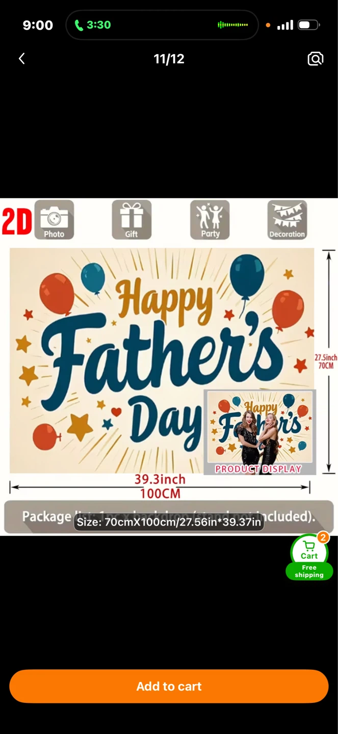 ⚽️ Happy Father's Day Backdrop Banner ⚽️