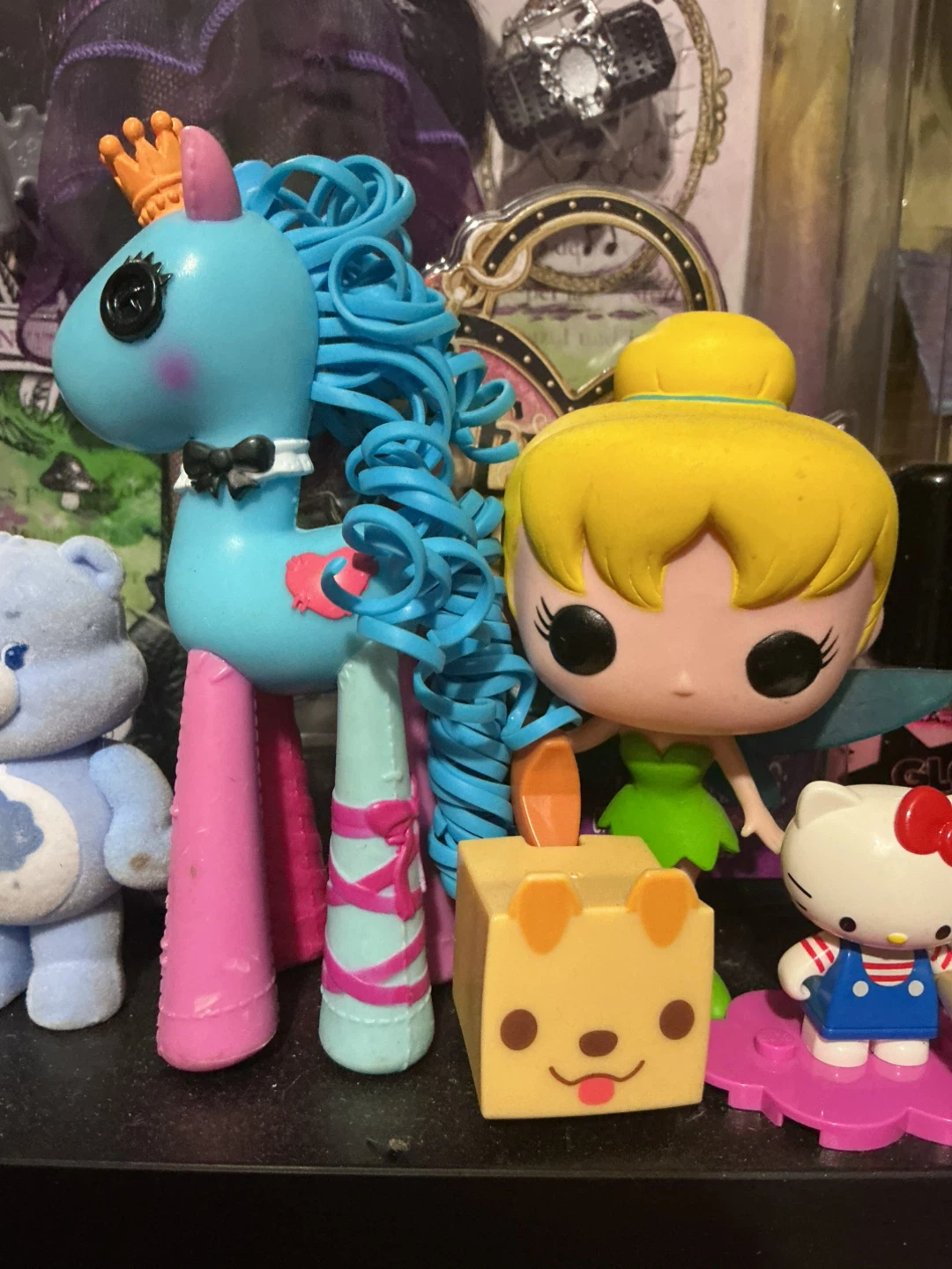 Blue Unicorn & Tinkerbell Figure Lot ⚽