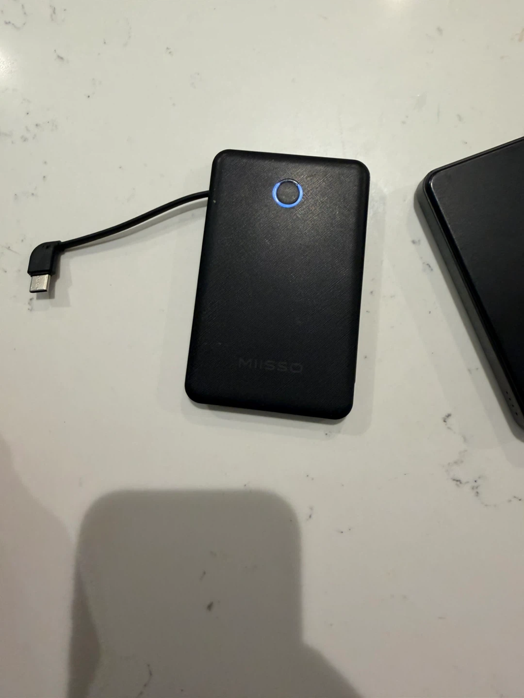 Portable Power Bank with Built-in Cables