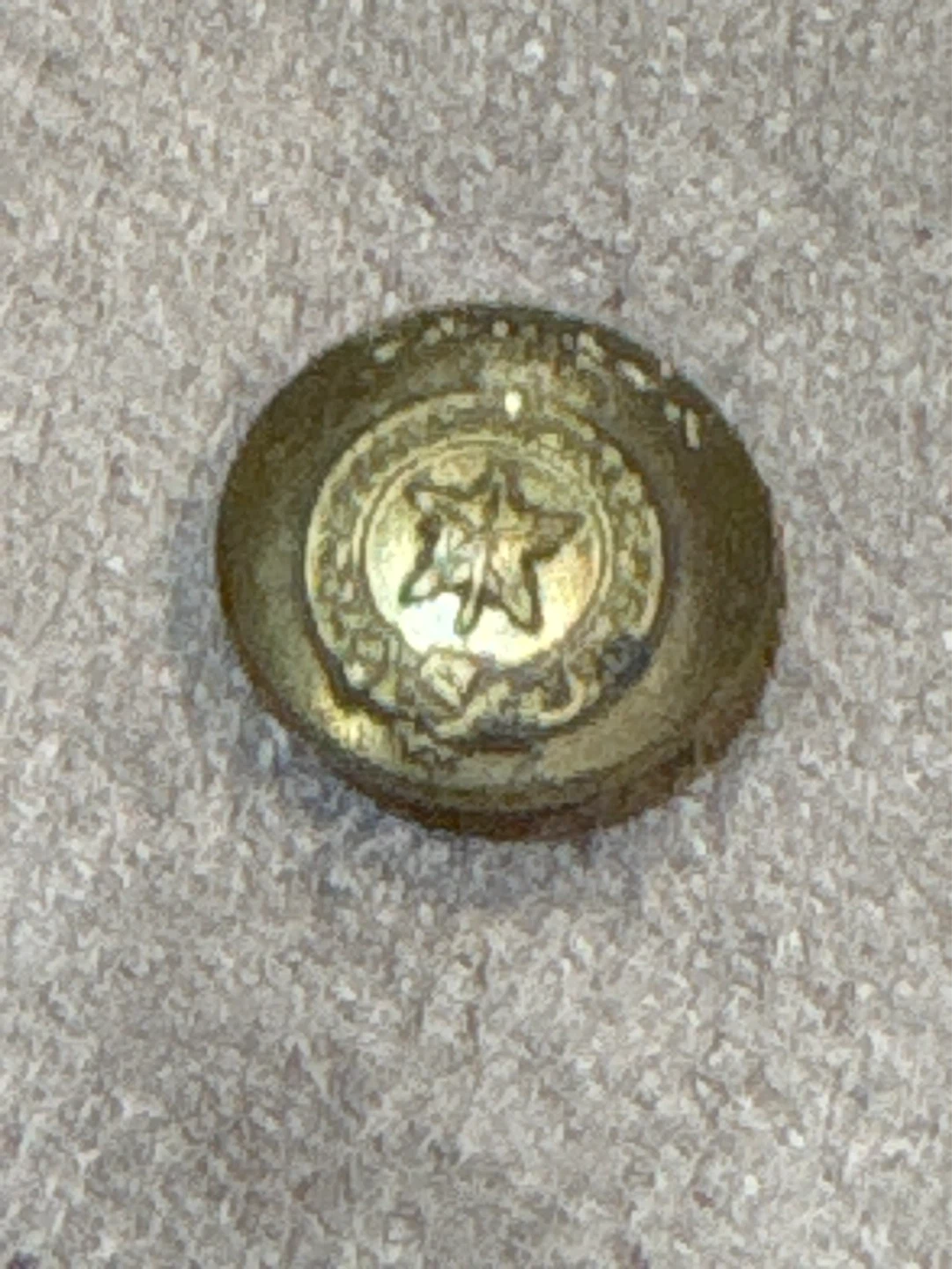 ⚽️Vintage "BUTTON" Metal Button + Military - photo 3