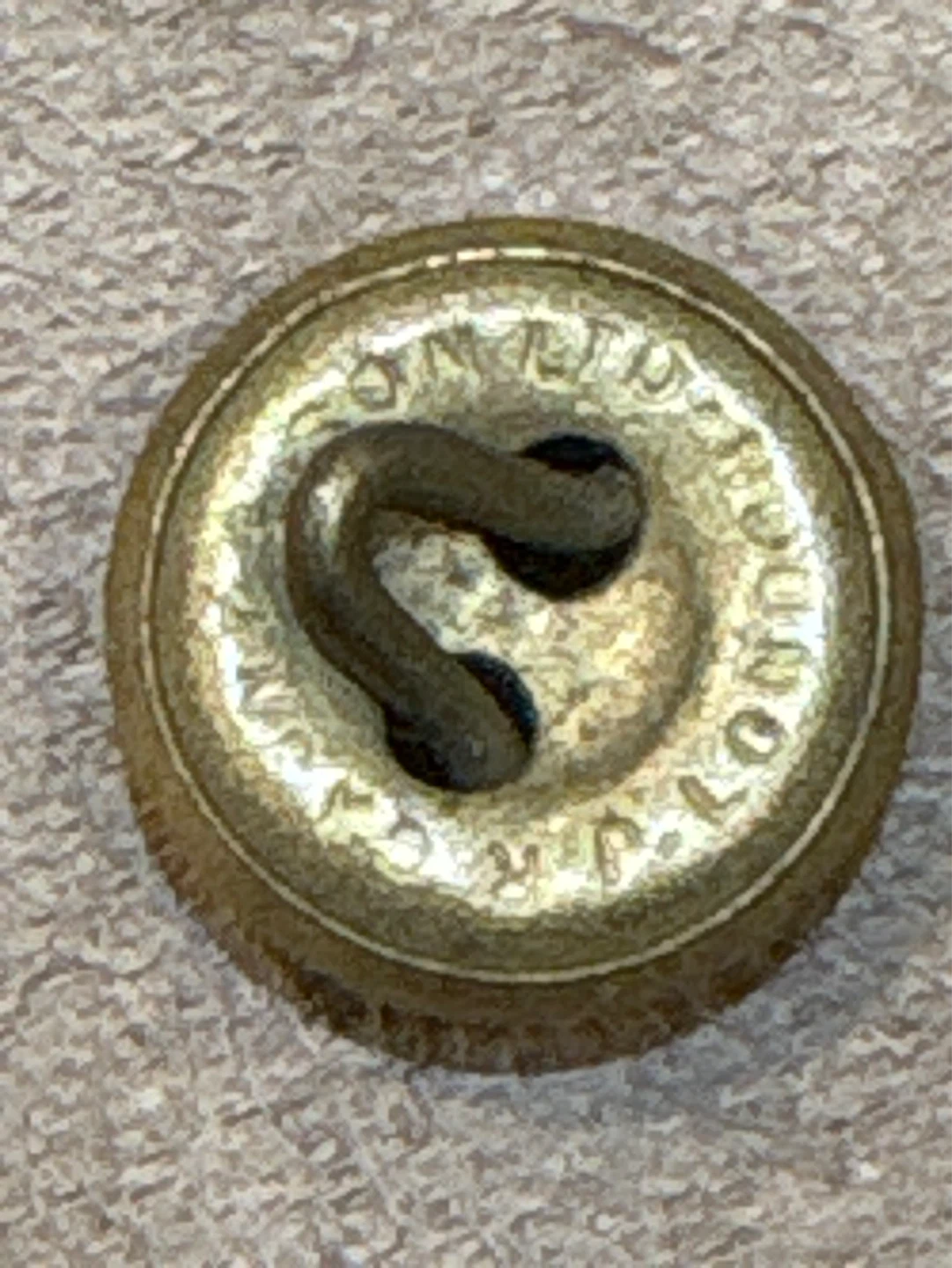 ⚽️Vintage "BUTTON" Metal Button + Military - photo 5