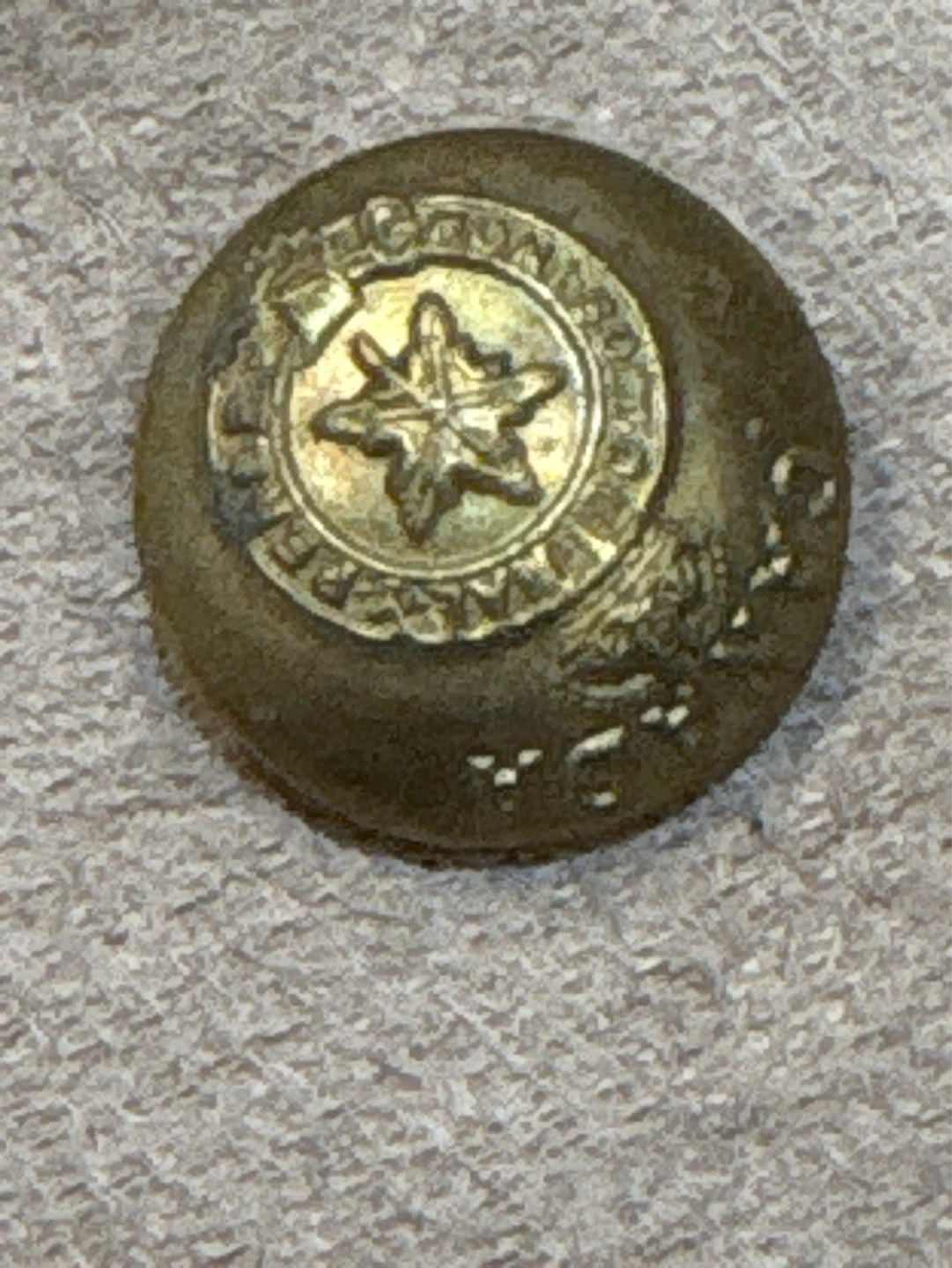 ⚽️Vintage "BUTTON" Metal Button + Military - photo 4