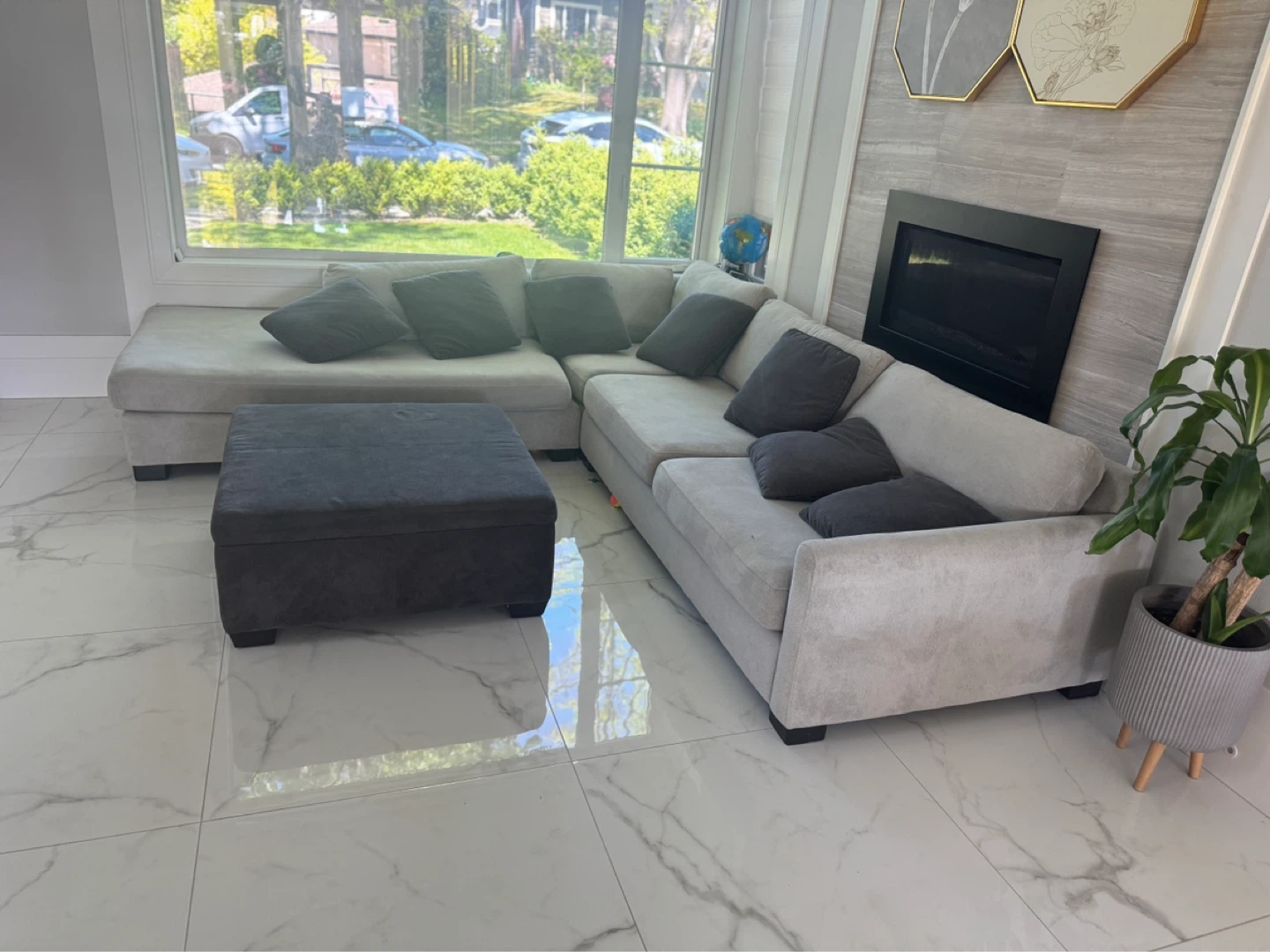 Muse & Merchant Sectional Sofa with Storage Ottoman - photo 2
