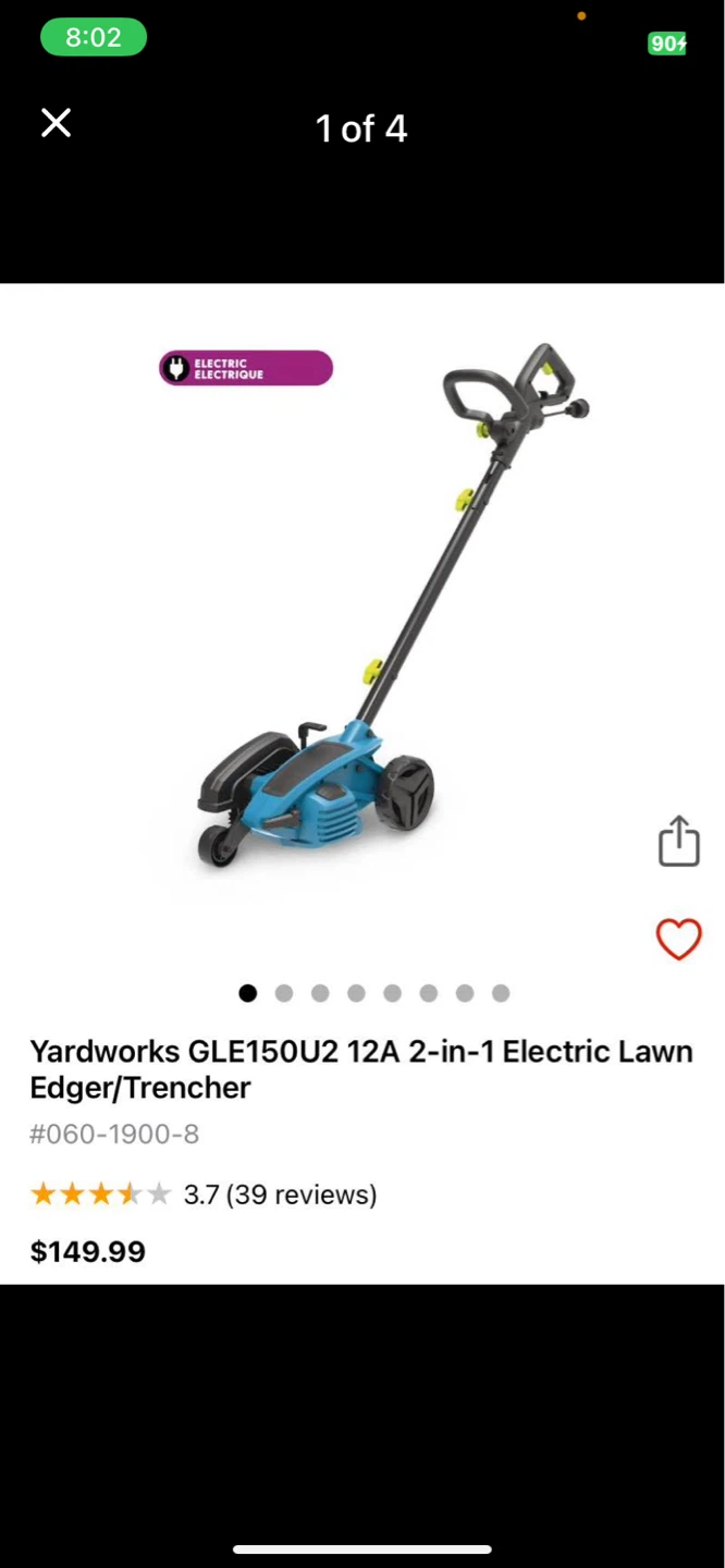 Lawn edger Yardworks  2-in-1 Electric Lawn Edger/Trencher