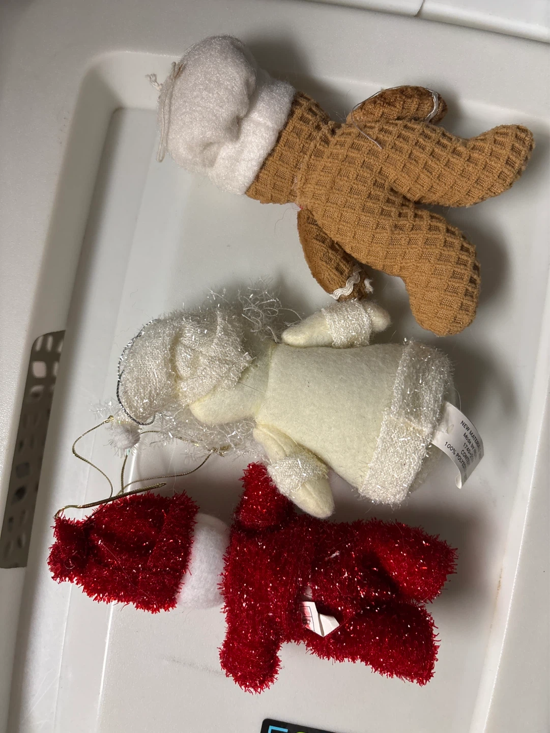 ⚽️Set of 3 Christmas Ornaments - Gingerbread Man, Snowman, Santa - photo 2