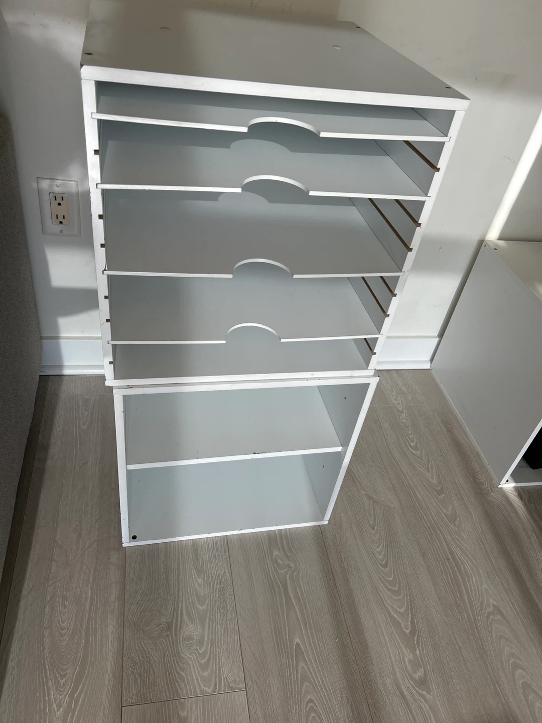 White 7-Shelf Storage Unit