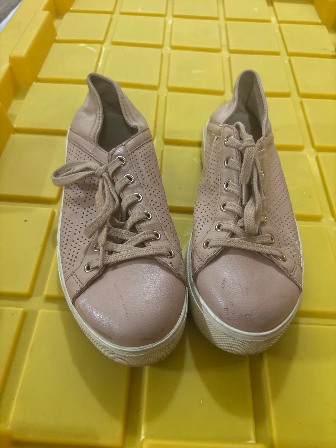 ⚽ Aldo Women's Pink Perforated Sneakers