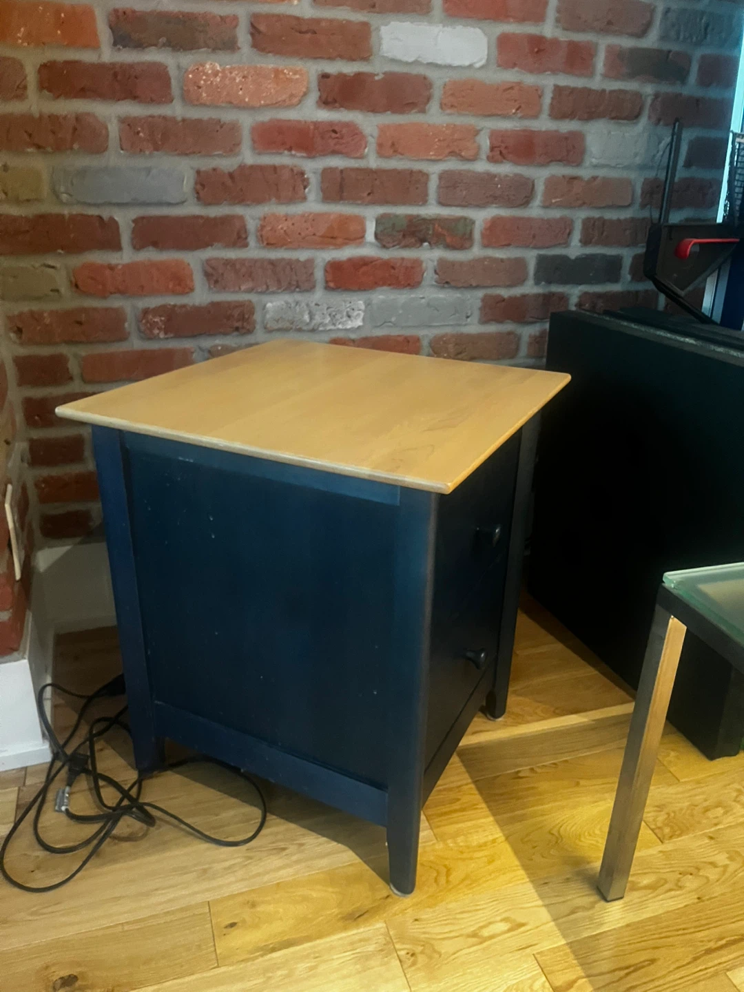 Two-Drawer Nightstand with Wood Top - photo 2