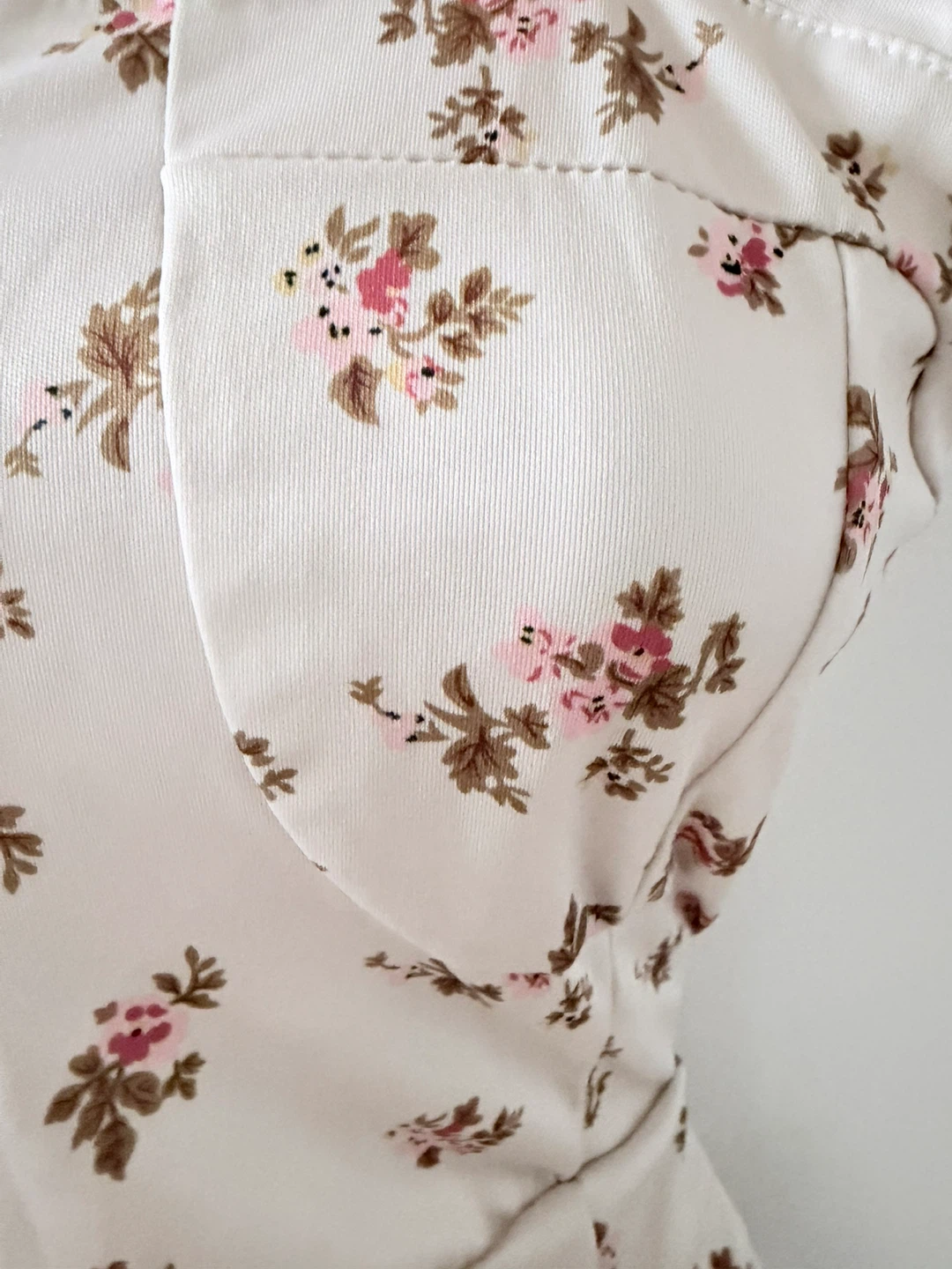 Cream Floral Midi Split Dress - photo 2