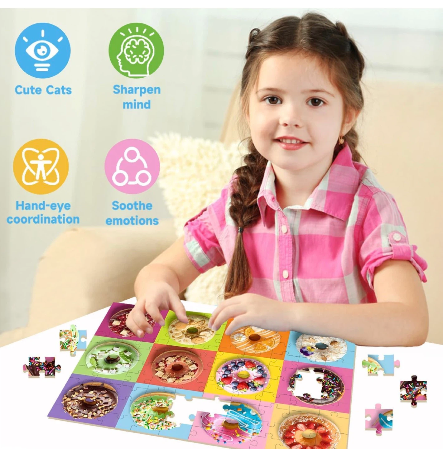 Puzzles for Kids Ages 4-6 6-8 8-10 Year Old, 4 Packs 100 Piece - photo 4