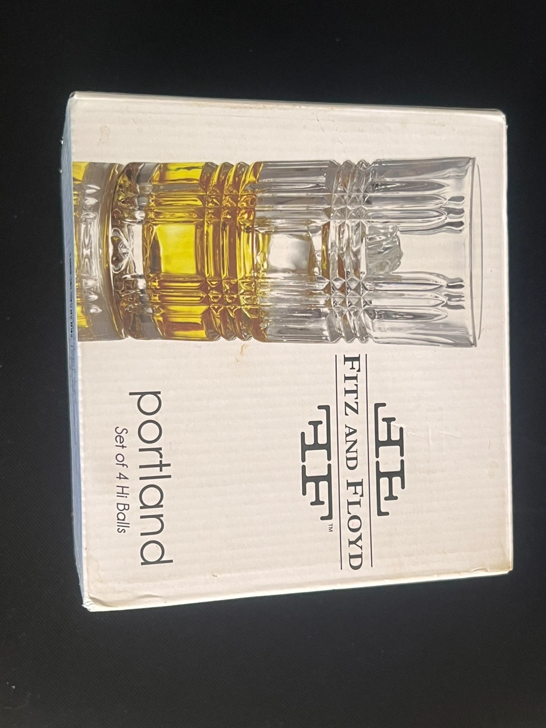 Fitz and Floyd Portland Set of 4 Hi-Ball Glasses